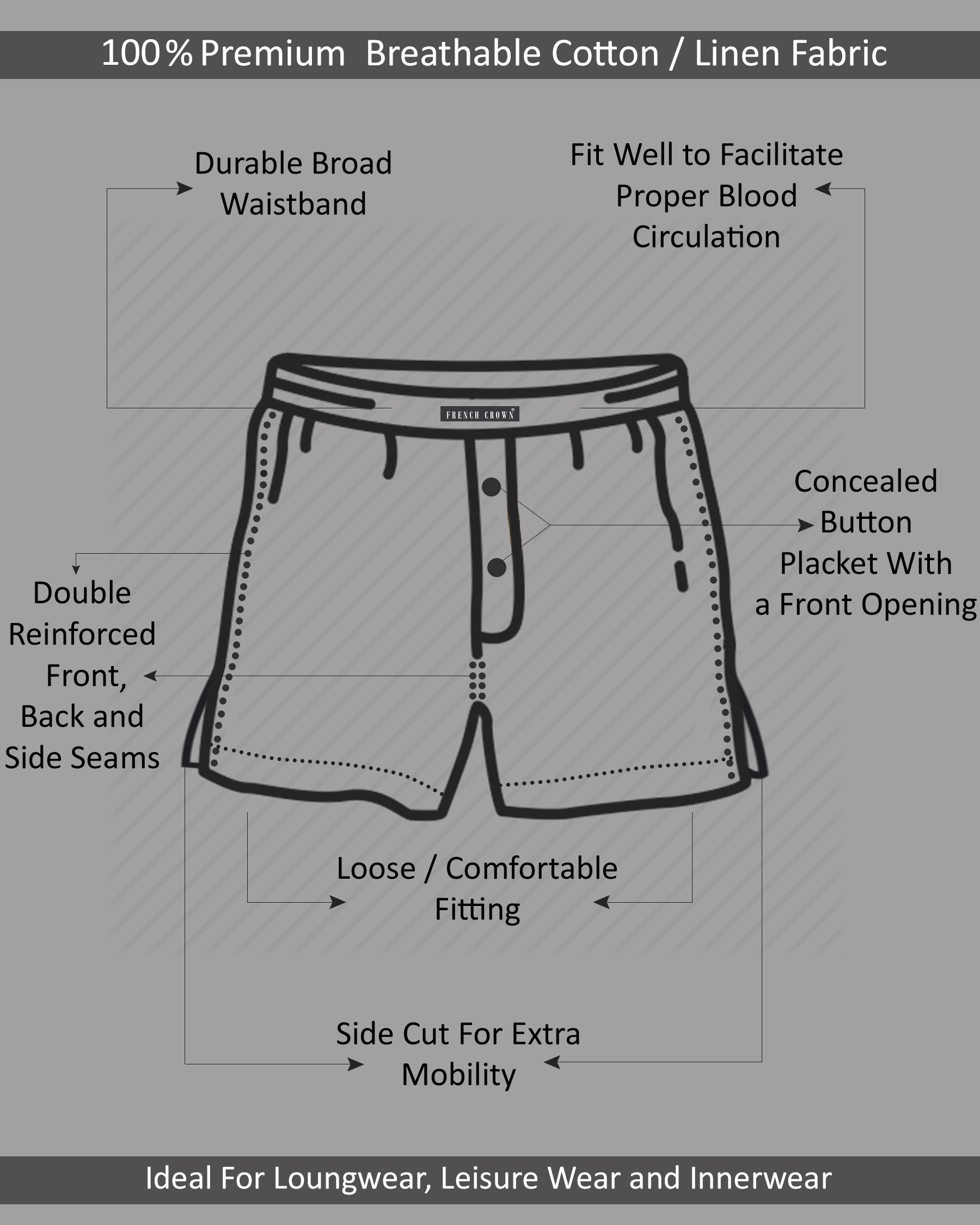 Cardinal Red with Pastel Pink Windowpane Twill Premium Cotton Boxers