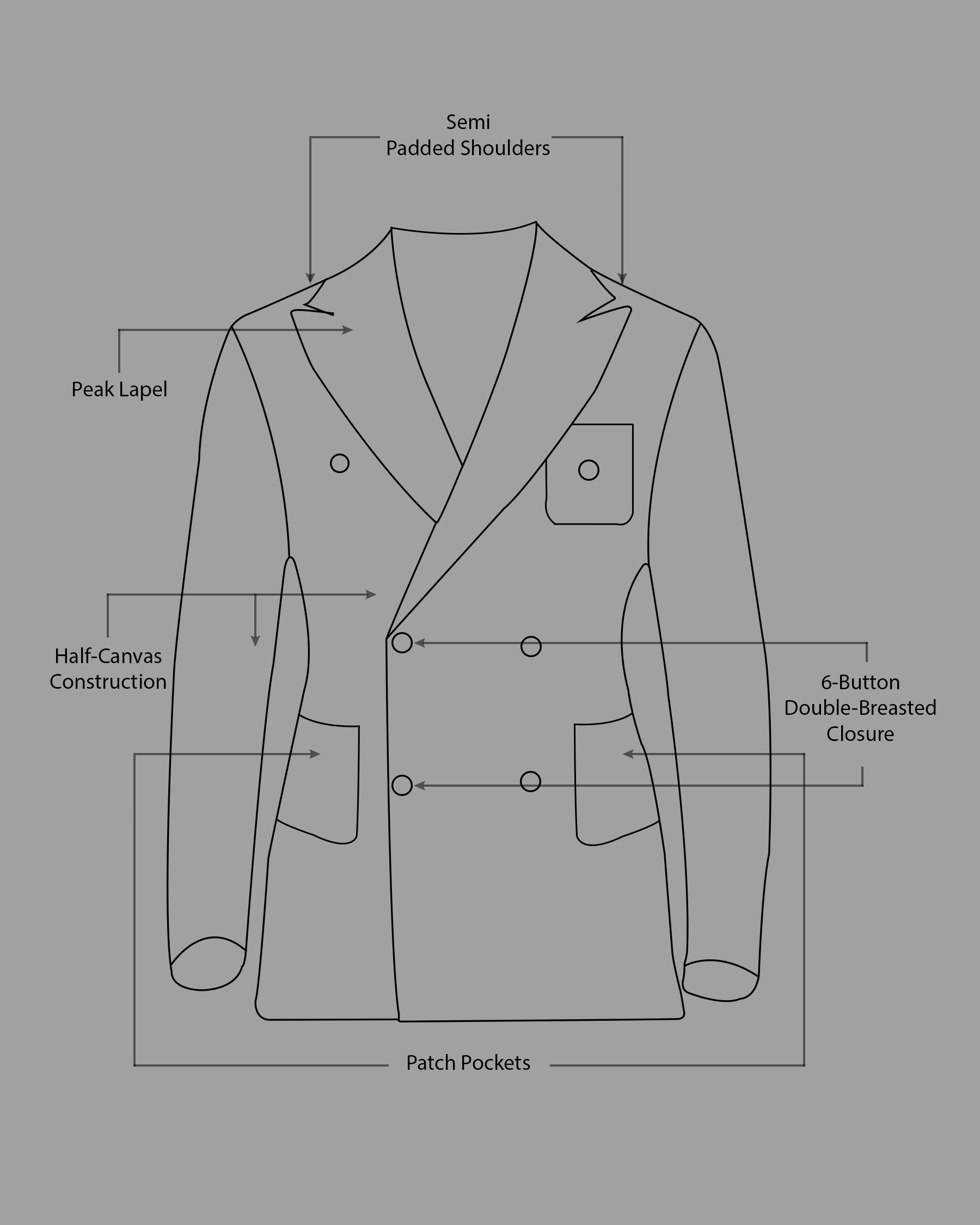 Arrowtown Checked Double Breasted Blazer