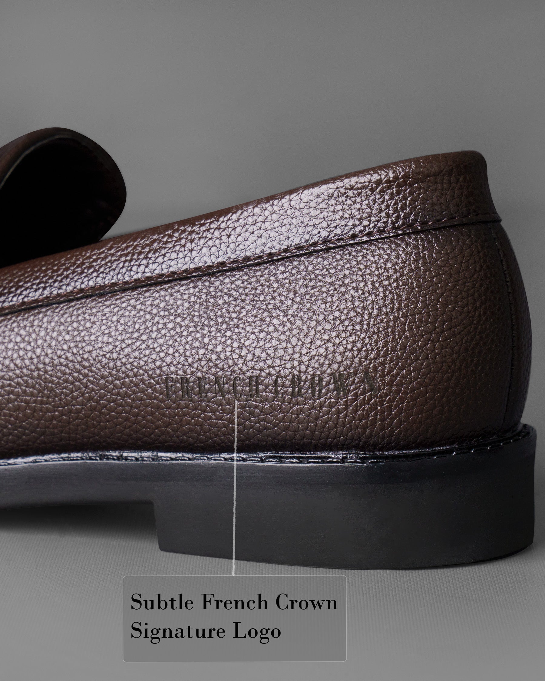 Dark Brown Double Buckled Loafer/Moccasins Shoes FT012-6, FT012-7, FT012-8, FT012-9, FT012-10