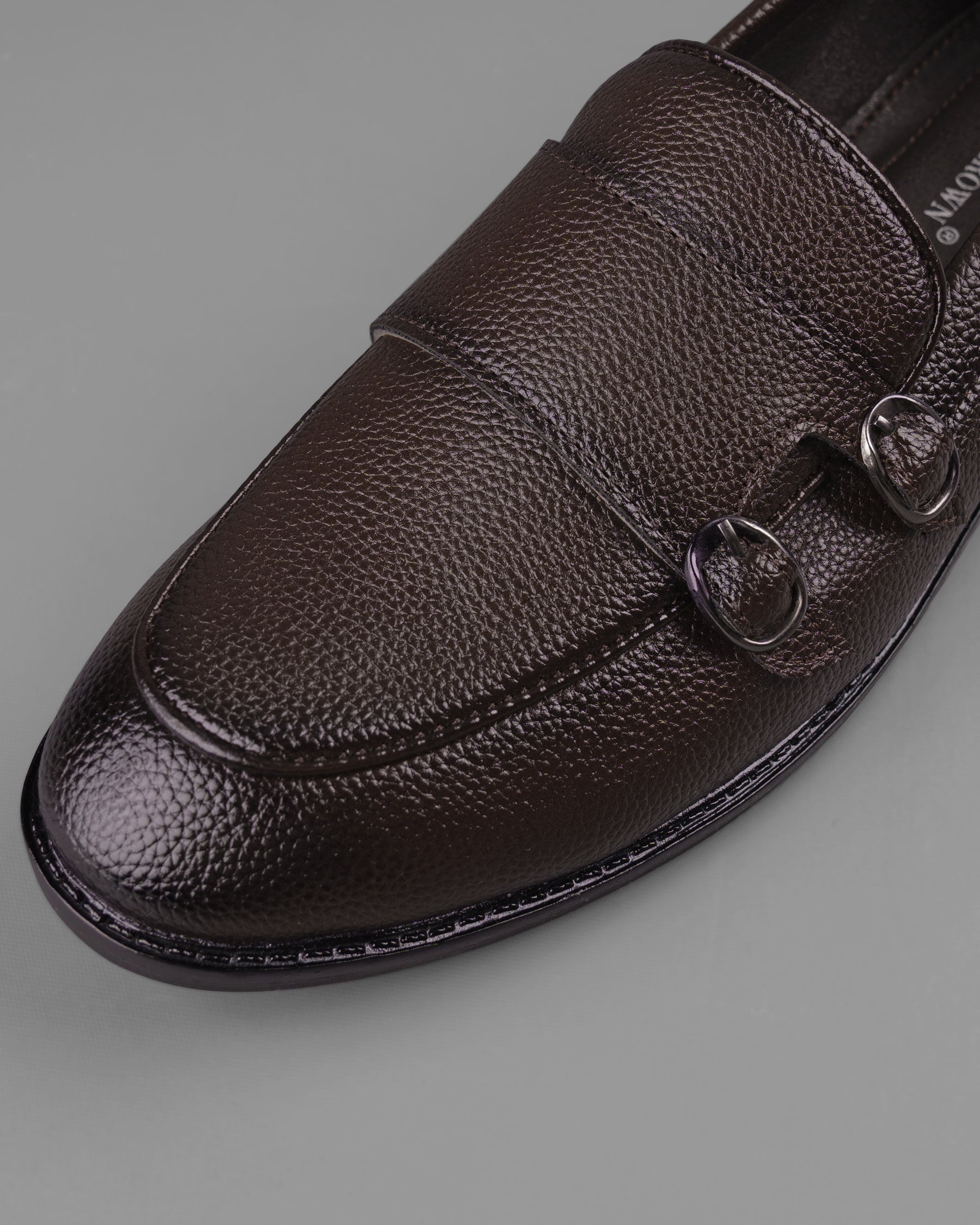 Dark Brown Double Buckled Loafer/Moccasins Shoes FT012-6, FT012-7, FT012-8, FT012-9, FT012-10