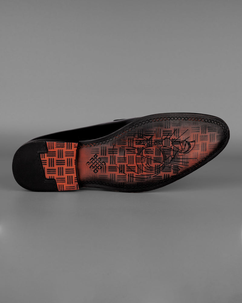 Jade Black Swirl Patterned Loafer/Moccasins Shoes FT023-6, FT023-7, FT023-8, FT023-9, FT023-10