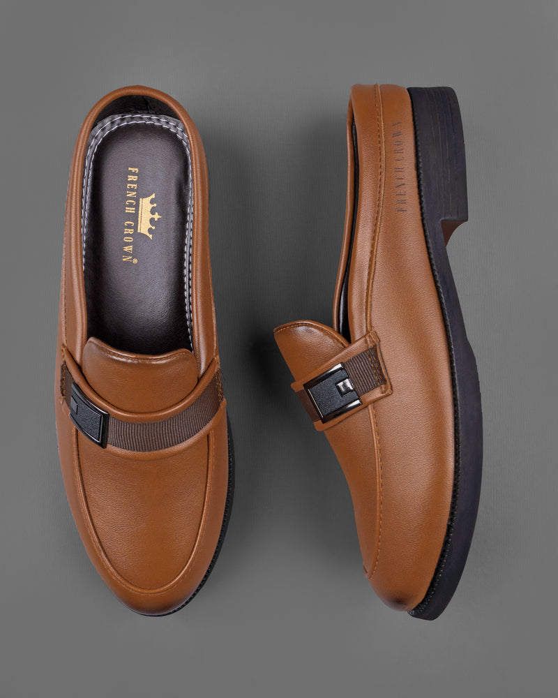 Tan Buckled Slip-on Shoes FT033-6, FT033-7, FT033-8, FT033-9, FT033-10