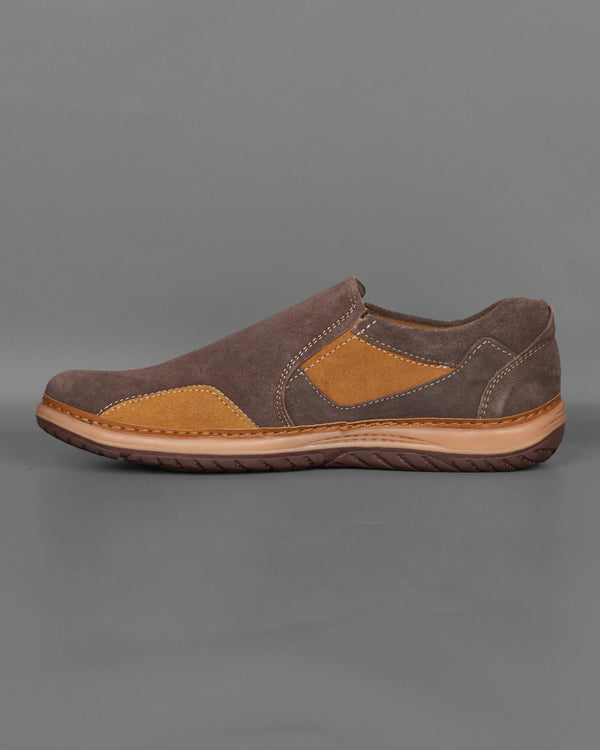 Beaver Brown Slip On Suede leather Shoes FT077-6, FT077-7, FT077-8, FT077-9, FT077-10, FT077-11