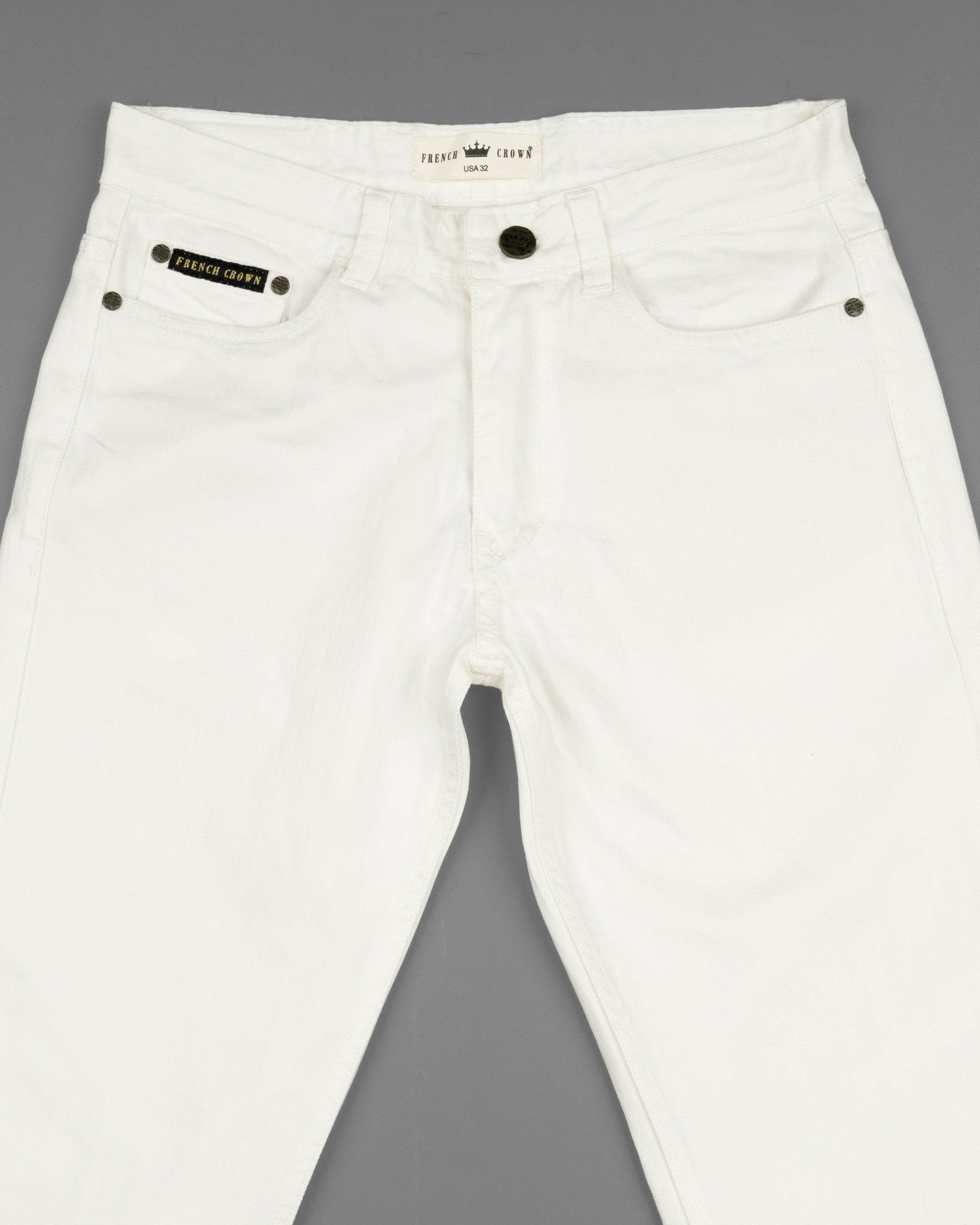 Bright white Slim Fit Stretchable Denim J100-32, J100-34, J100-36, J100-38, J100-40