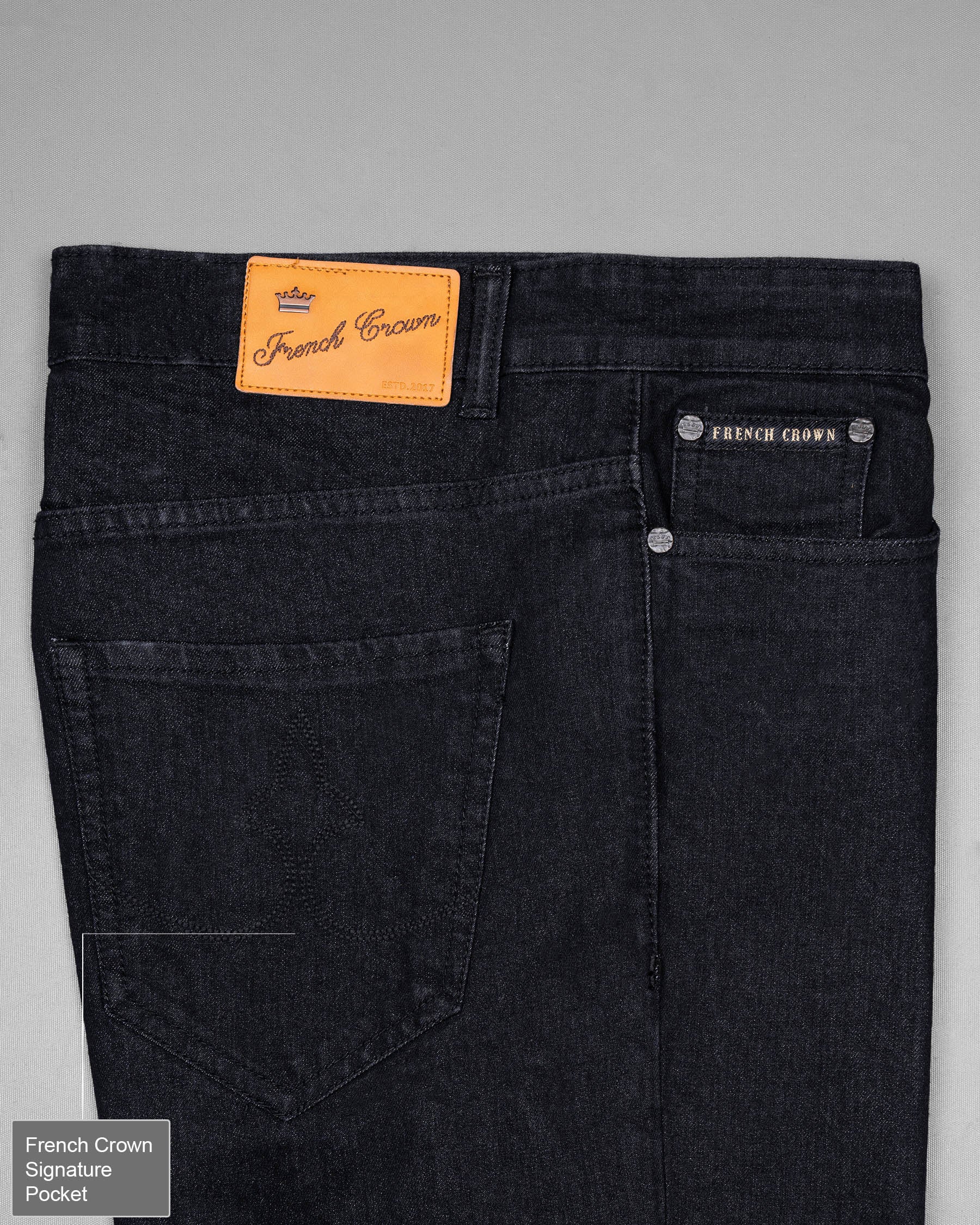 Mirage Gray Slim Fit Mid Rise Clean Look Stretchable washed Denim J103-32, J103-34, J103-36, J103-38, J103-40