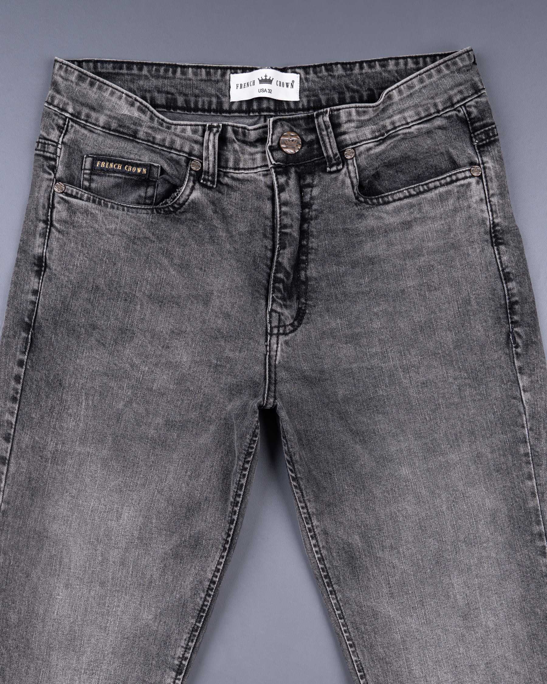 Mid Gray Acid wash Clean Look Stretchable Denim J130-32, J130-34, J130-36, J130-38, J130-40