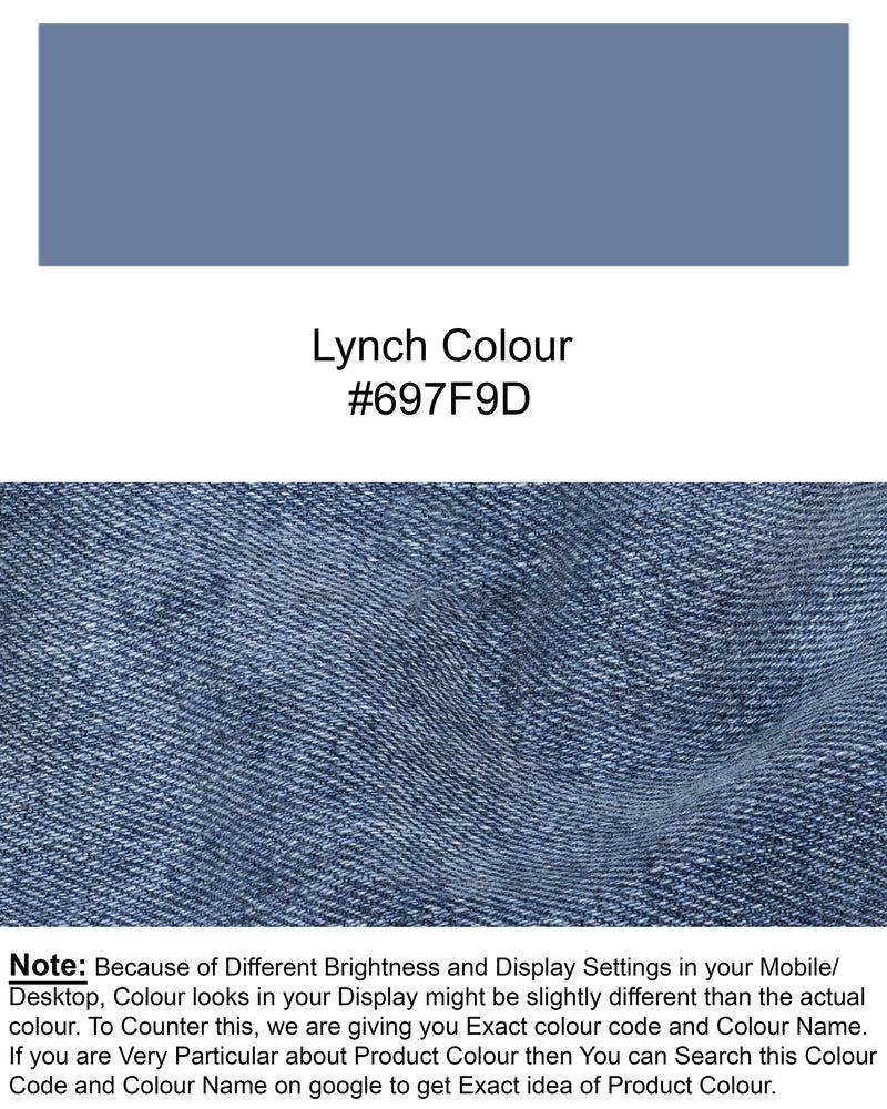 Lynch Blue Stone washed Mildly Distressed Stretchable Denim J136-32, J136-34, J136-36, J136-38, J136-40