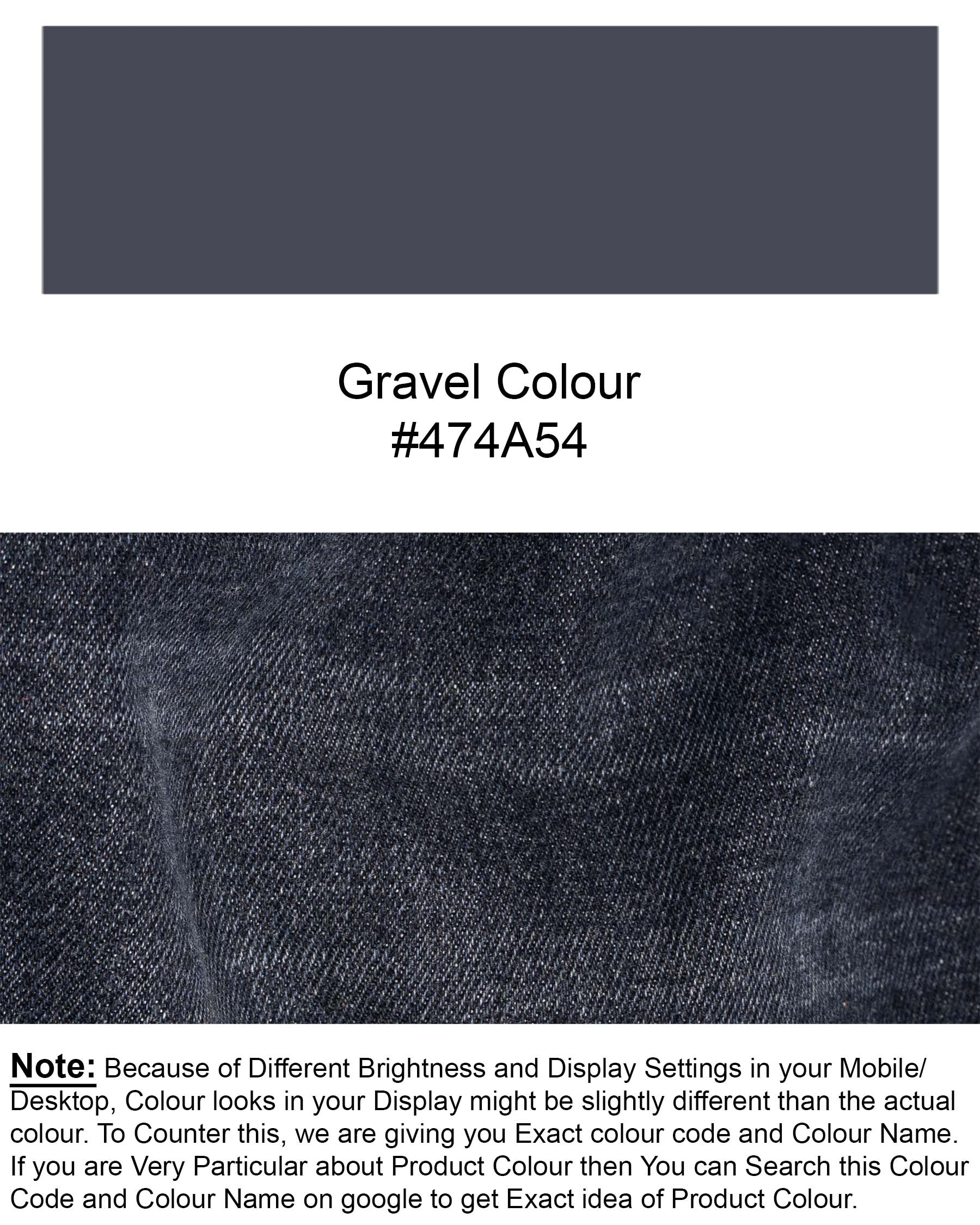Gravel Grey Whiskering Wash Clean Look Stretchable Denim J138-30, J138-32, J138-34, J138-36, J138-38, J138-40