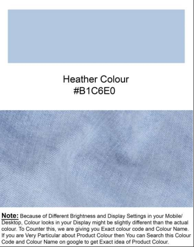 Heather Blue Stone Wash Clean Look Stretchable Denim J142-30, J142-32, J142-34, J142-36, J142-38, J142-40