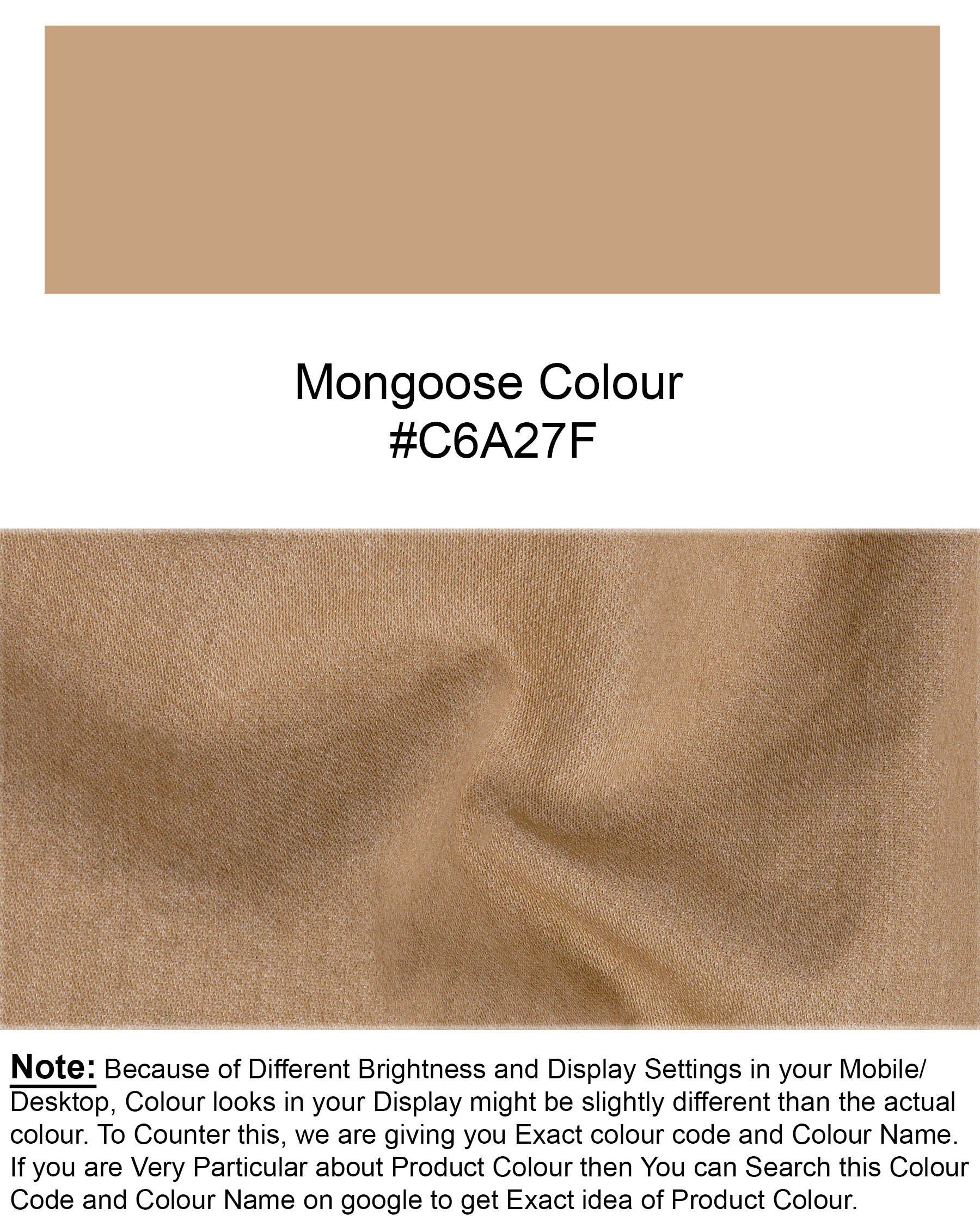 Mongoose Khaki Rinse Wash Clean Look Stretchable Denim J151-32, J151-34, J151-36, J151-38, J151-40