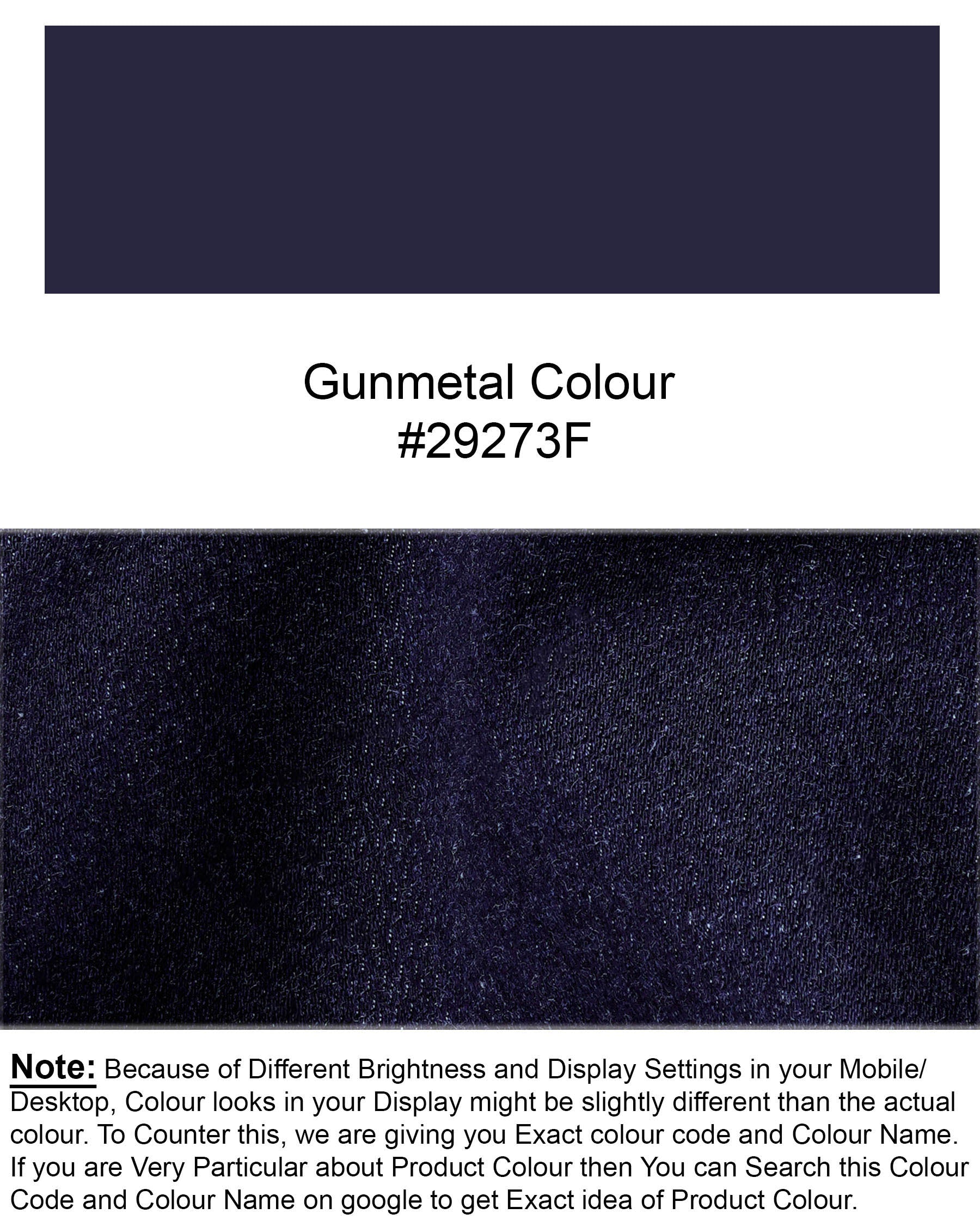 Gunmetal Blue Rinse Wash Clean Look Stretchable Denim J152-32, J152-34, J152-36, J152-38, J152-40
