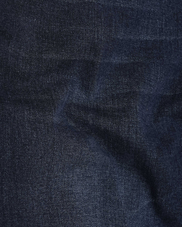 Bleached Cedar Blue Whiskering Washed Stretchable Denim J157-32, J157-34, J157-36, J157-38, J157-40