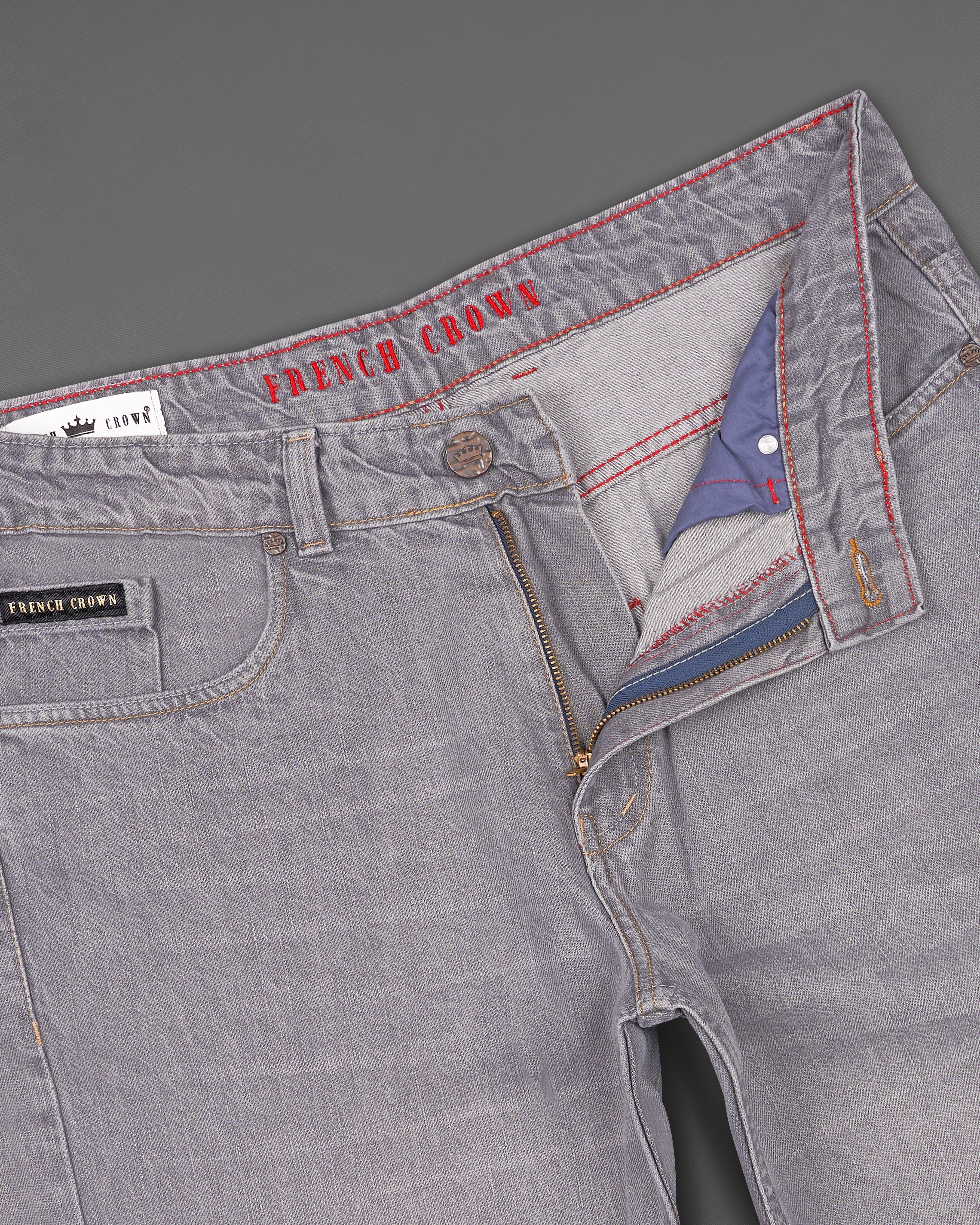 Venus Gray Slim Fit Mid-Rise Clean Look Denim Jeans