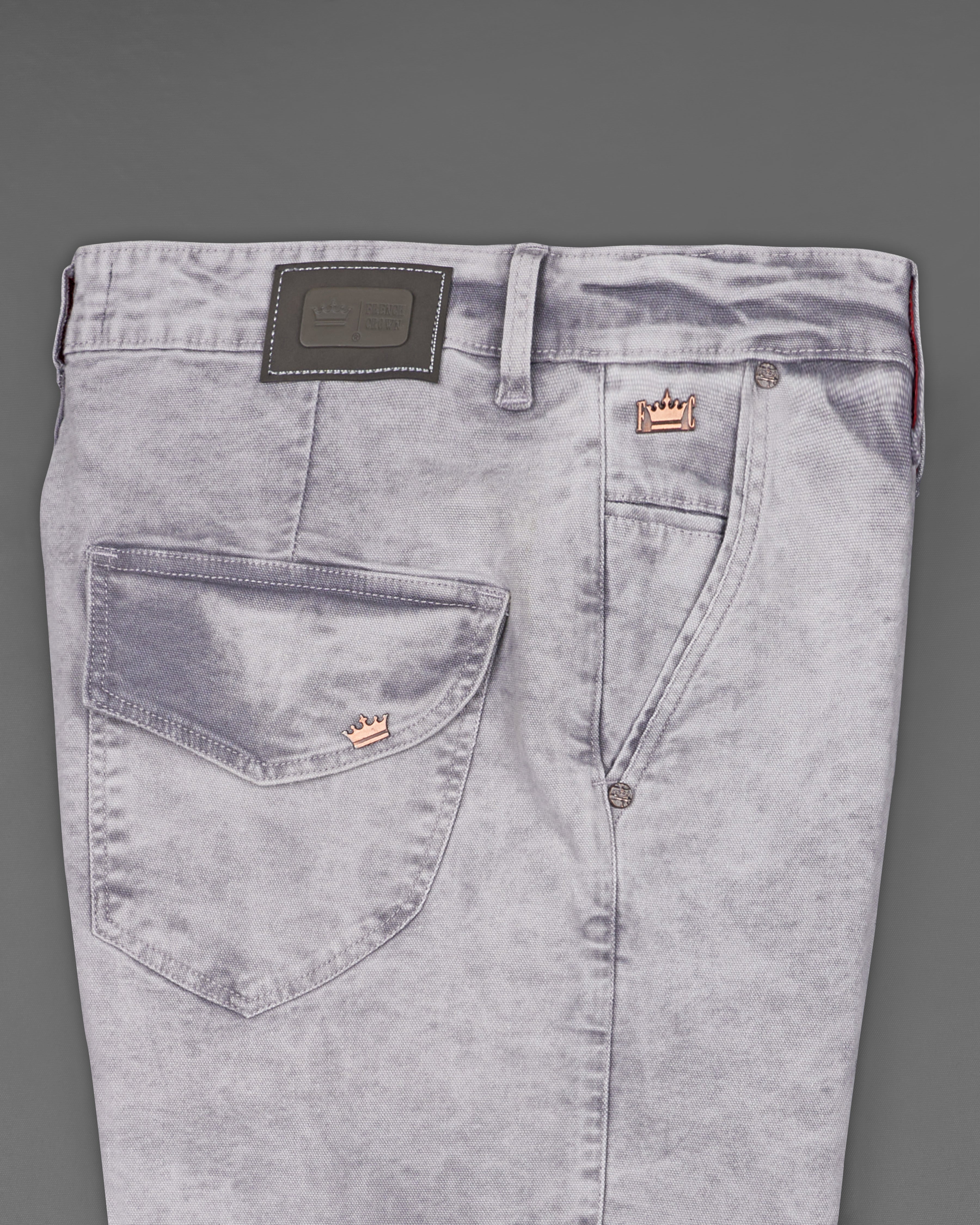 Wisteria Gray Acid Wash Stretchable Cargo Denim J183-32, J183-34, J183-36, J183-38, J183-40