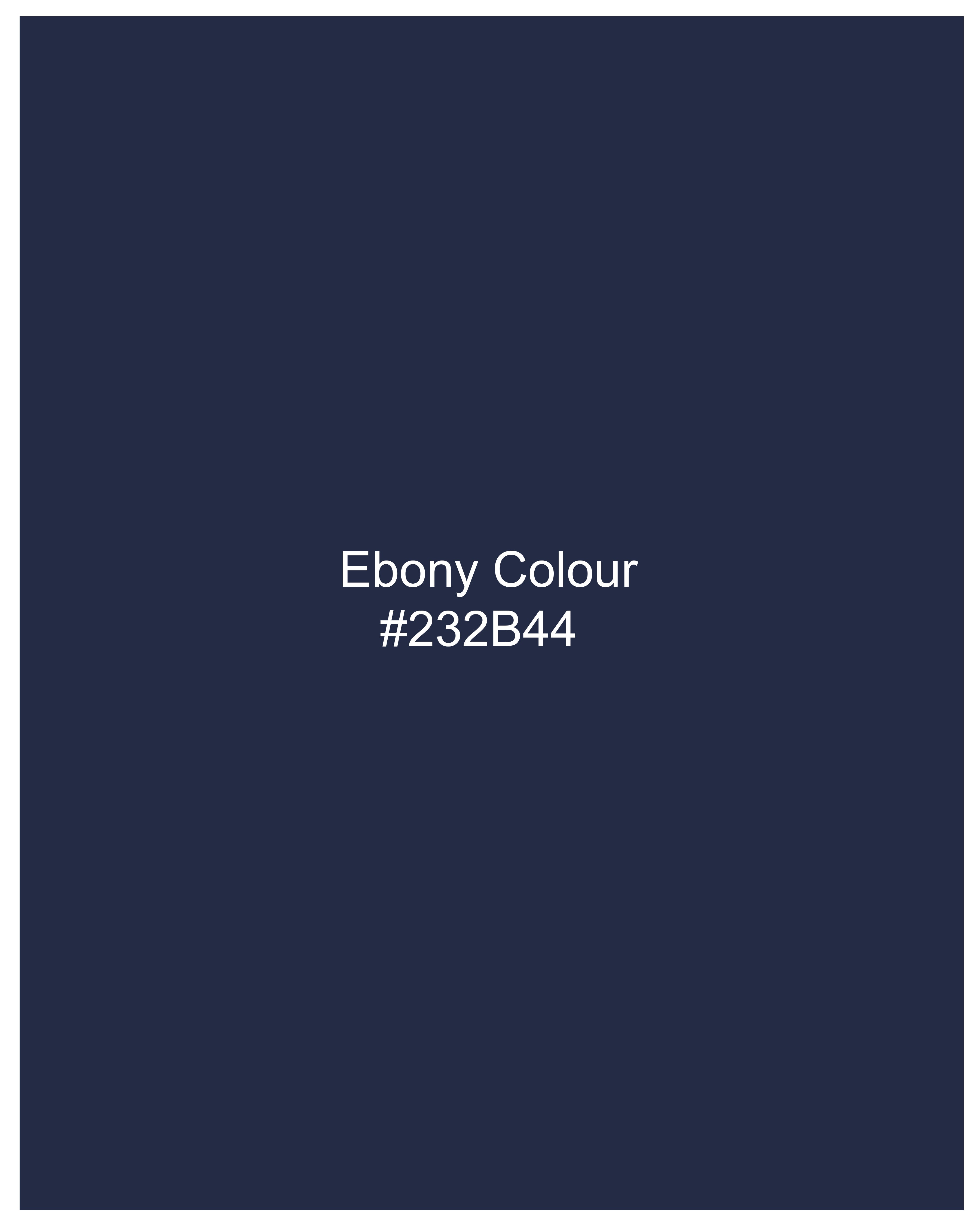 Ebony Navy Blue Rinse Wash Stretchable Crgo Denim J184-32, J184-34, J184-36, J184-38, J184-40