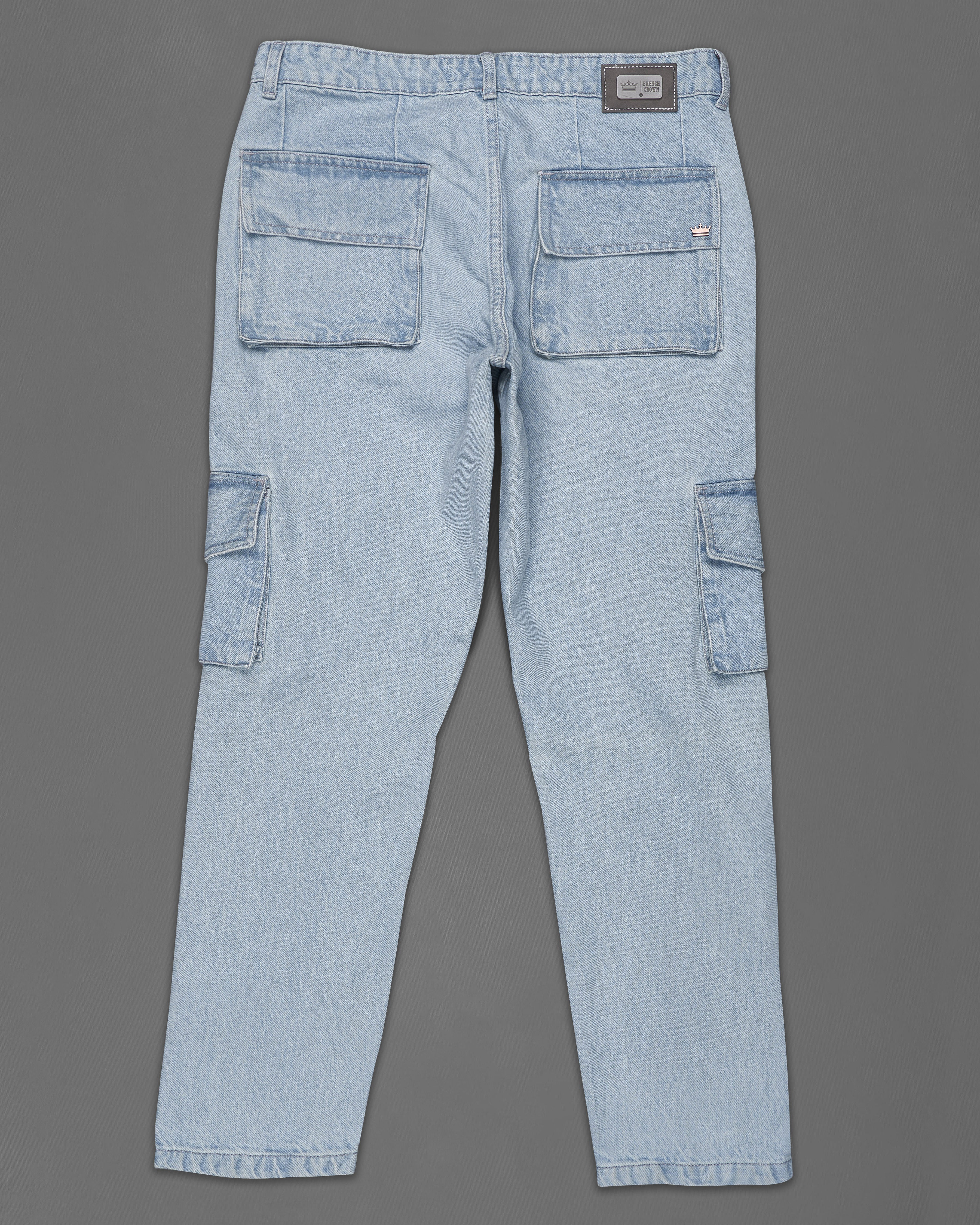 Casper Blue Rinse Wash Stretchable Cargo Denim J185-32, J185-34, J185-36, J185-38, J185-40