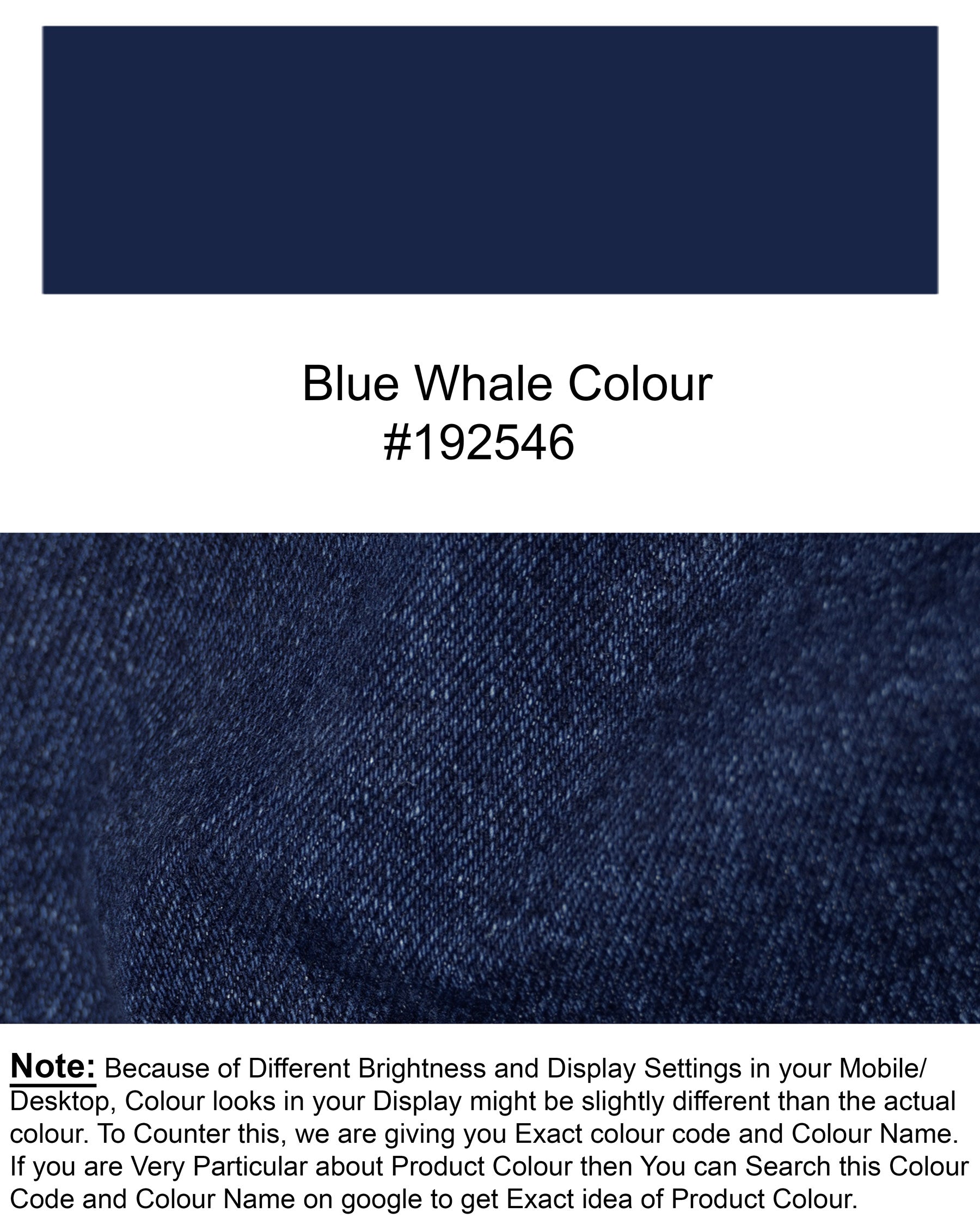 Blue Whale Slim Fit Mid-Rise Clean Look Stretchable Denim J94-32, J94-34, J94-36, J94-38, J94-40