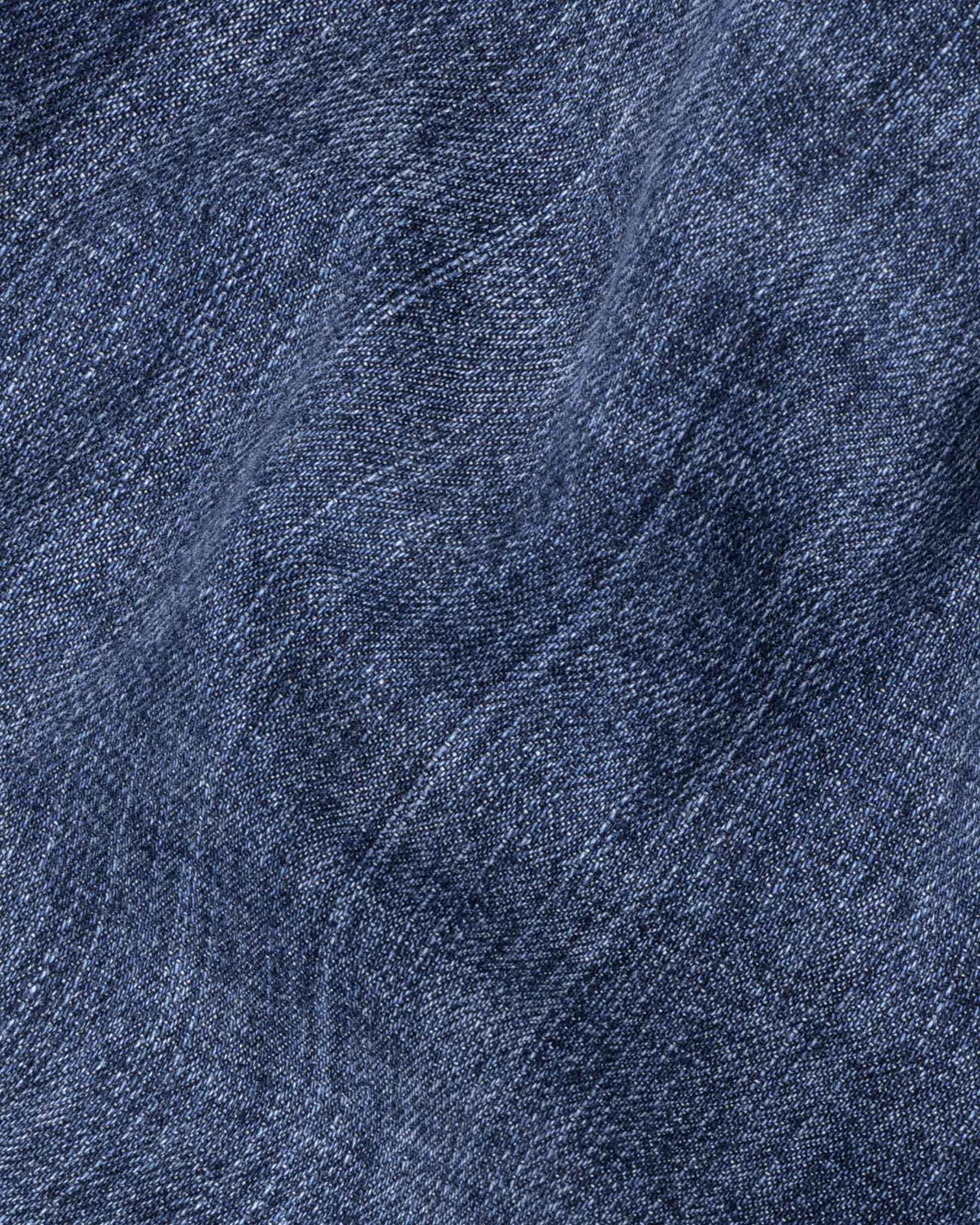 Dolphin Blue Slim Fit Mid-Rise Clean Look Non-Stretchable Denim Jeans