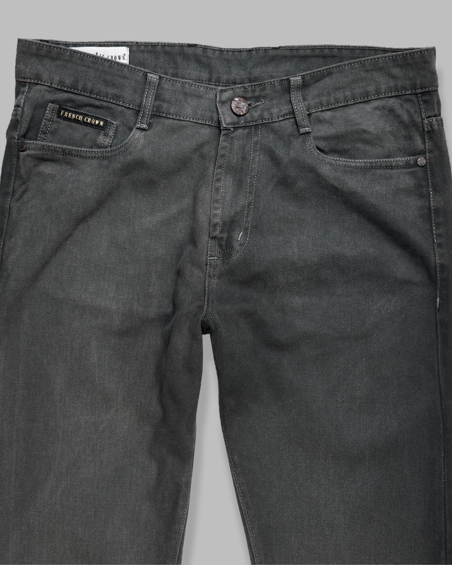 Shadow Gray Slim Fit Mid-Rise Clean Look Stretchable Denim J76-32, J76-34, J76-38, J76-30, J76-40, J76-36