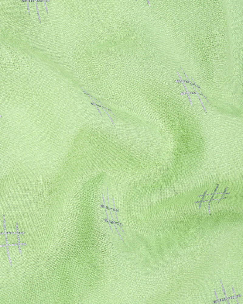 Beryl Green Dobby Textured Premium Giza Cotton Kurta KT005-39, KT005-40, KT005-42, KT005-44, KT005-46