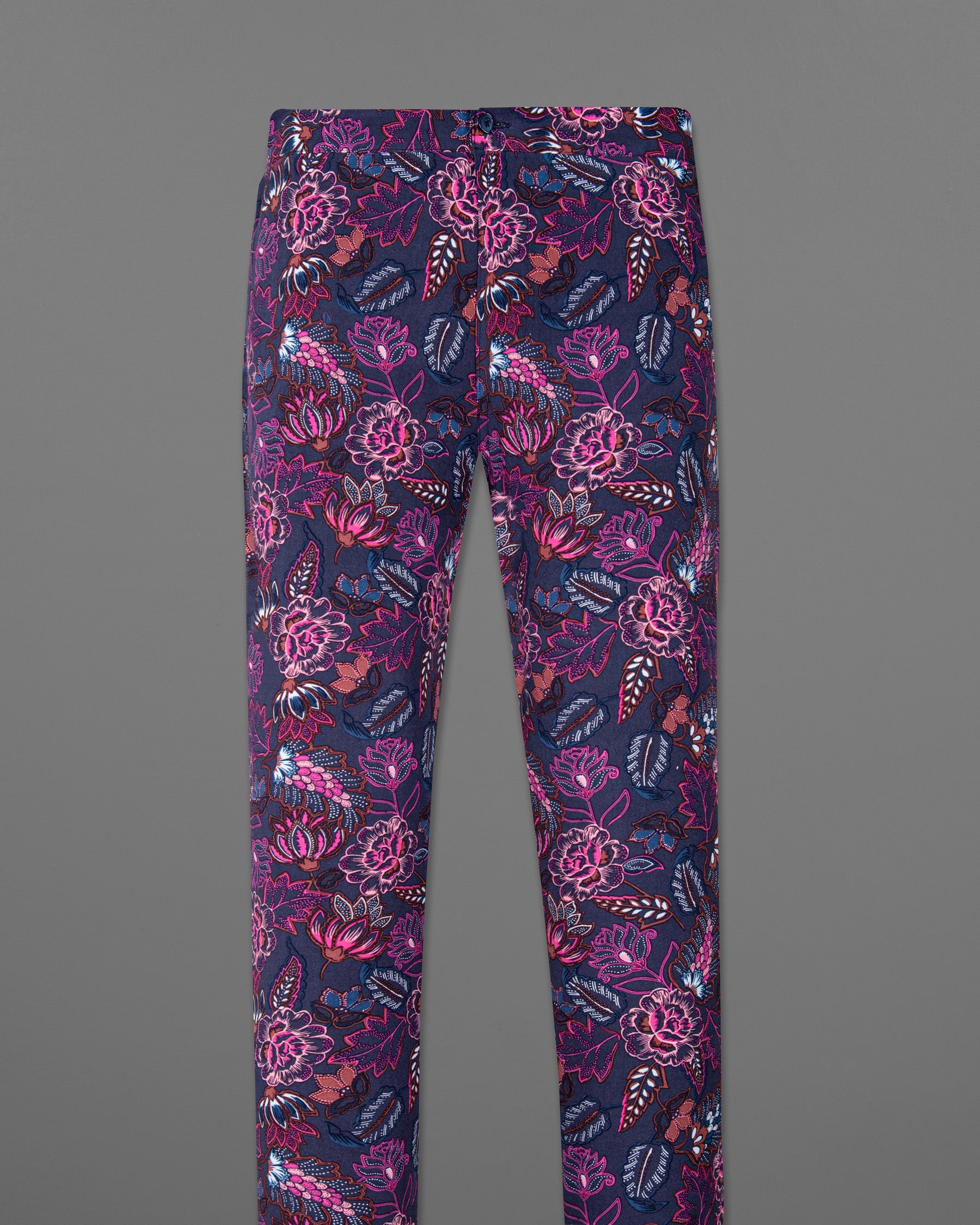 Rhino Blue Floral Printed Premium Tencel Lounge Pant LP150-28, LP150-30, LP150-32, LP150-34, LP150-36, LP150-38, LP150-40, LP150-42, LP150-44