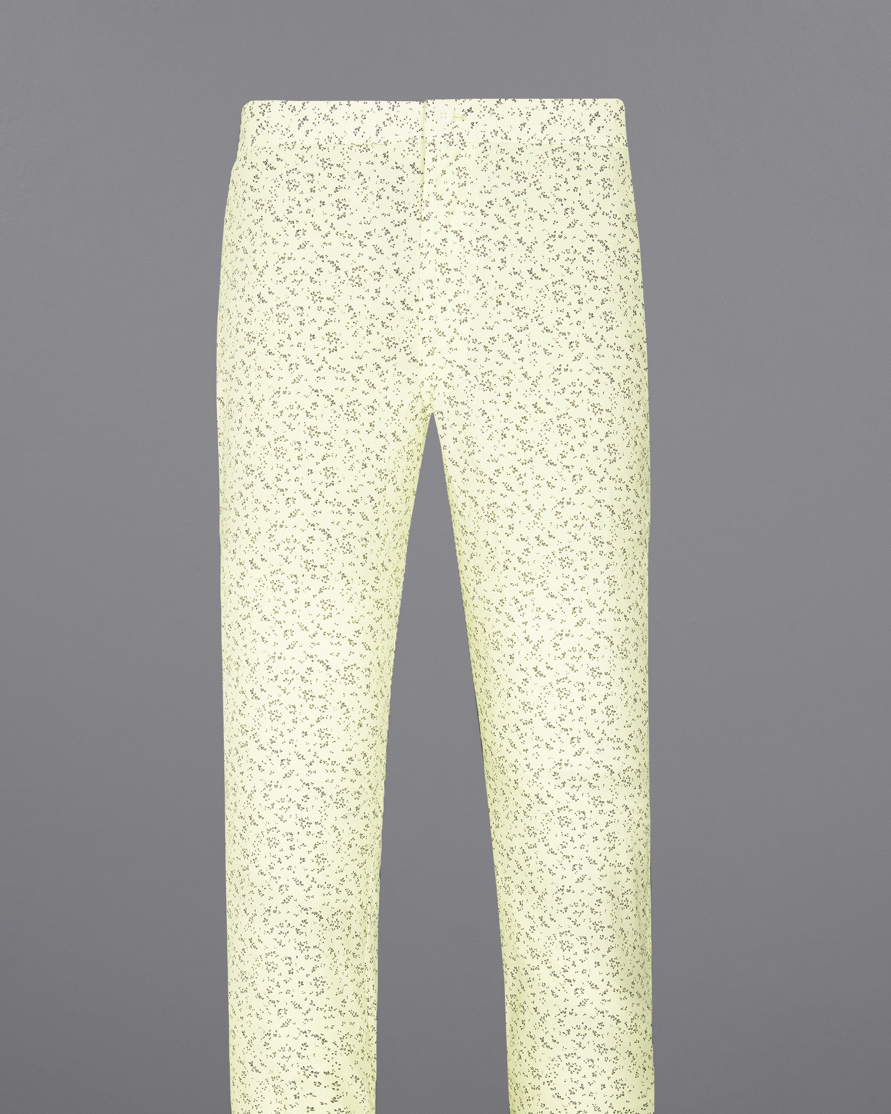 Light yellow Micro Flowers Printed Premium Cotton Lounge Pant LP156-28, LP156-30, LP156-32, LP156-34, LP156-36, LP156-38, LP156-40, LP156-42, LP156-44