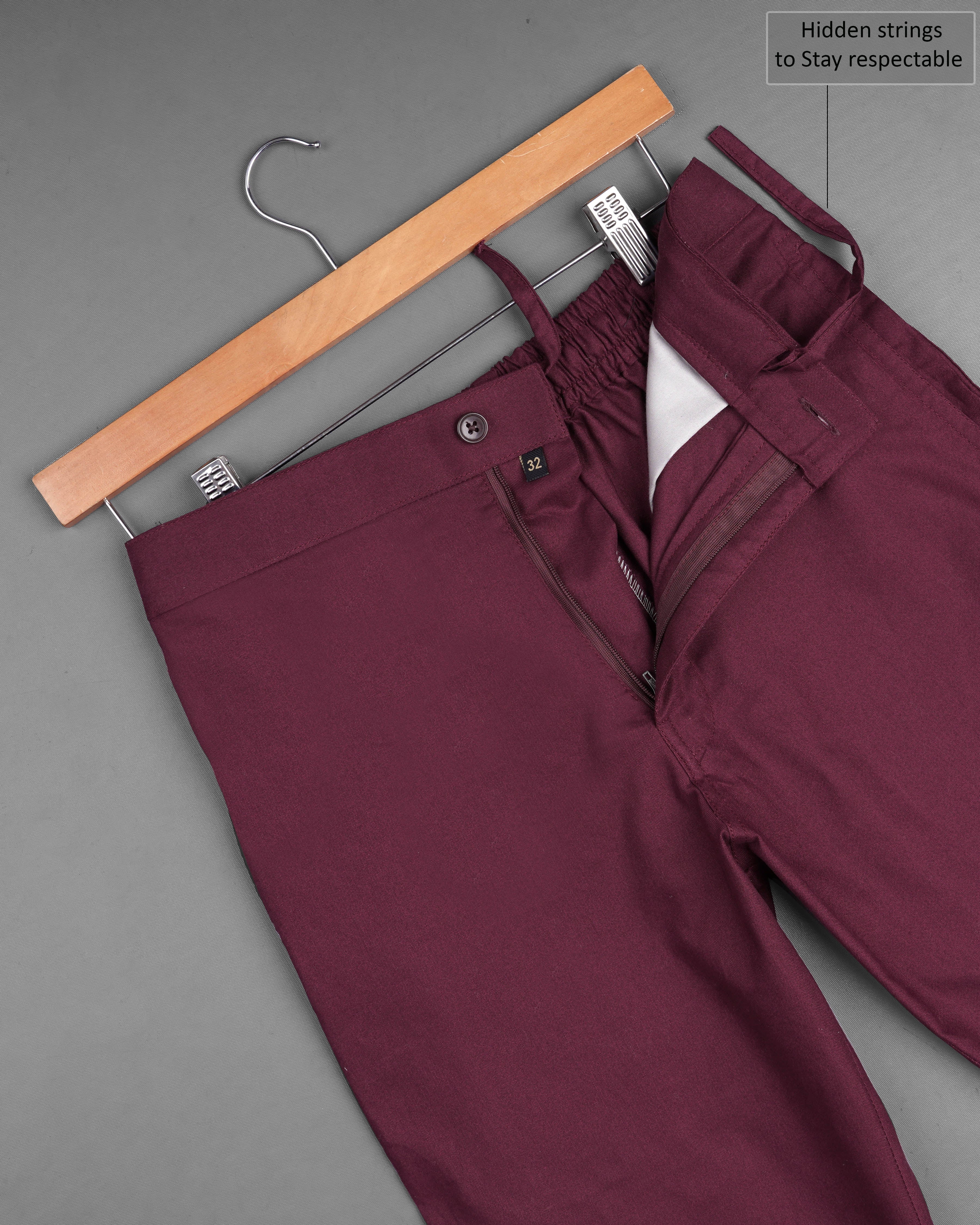 Wine Berry Maroon Royal Oxford Lounge Pant LP184-28, LP184-30, LP184-32, LP184-34, LP184-36, LP184-38, LP184-40, LP184-42, LP184-44