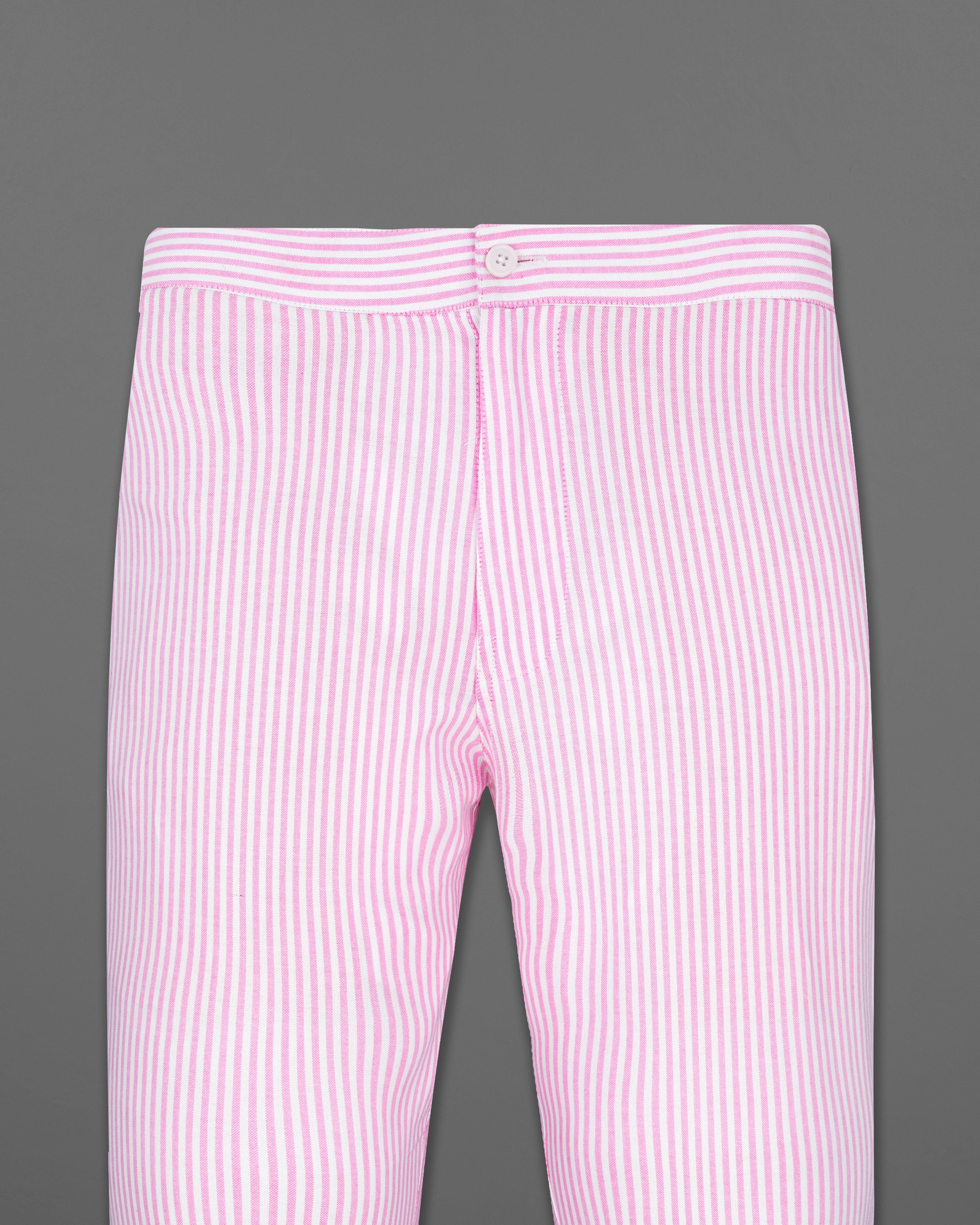 Cherub Pink with White Striped Oxford Lounge Pants LP193-28, LP193-30, LP193-32, LP193-34, LP193-36, LP193-38, LP193-40, LP193-42, LP193-44