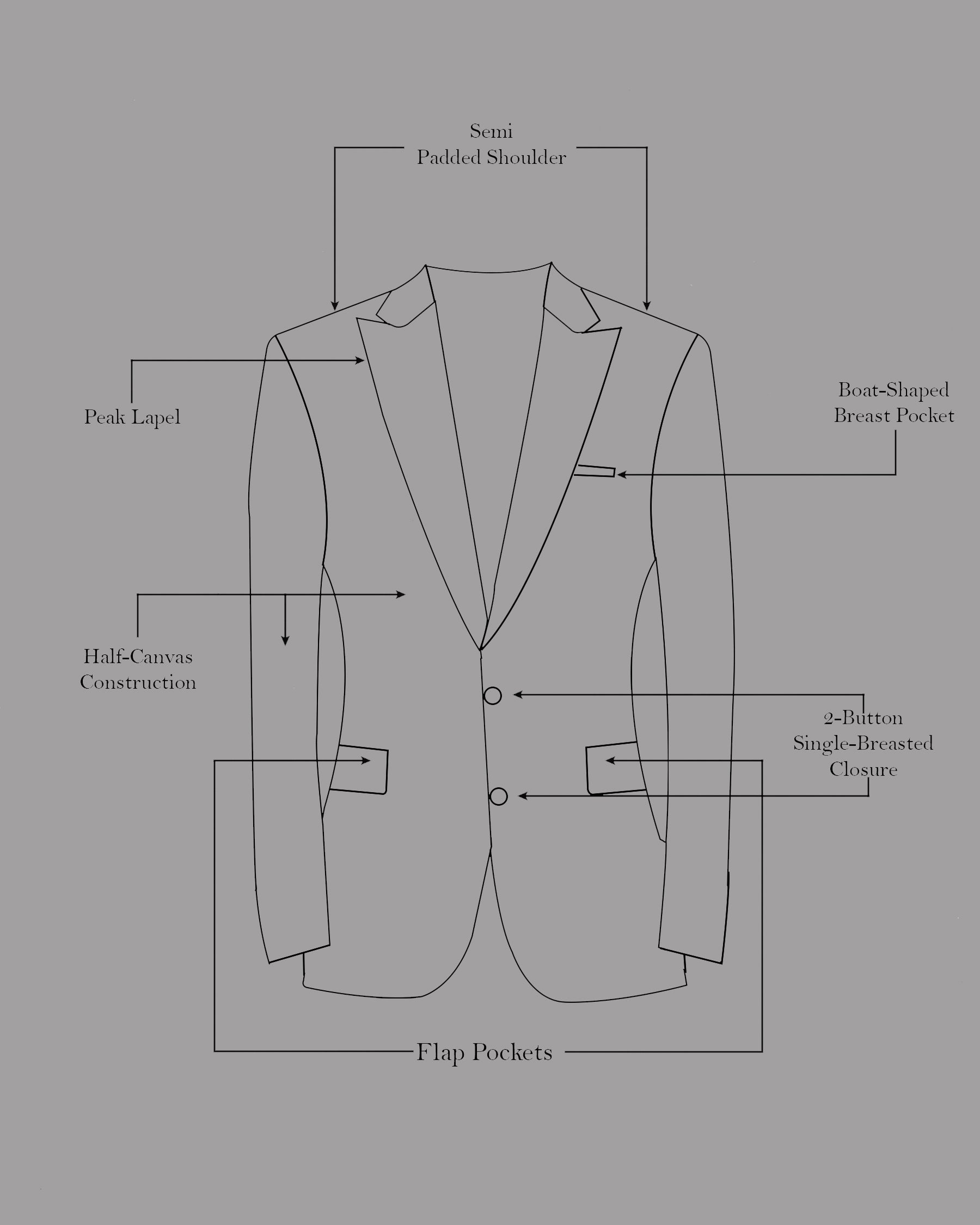 Silver Plaid Wool Rich Suit