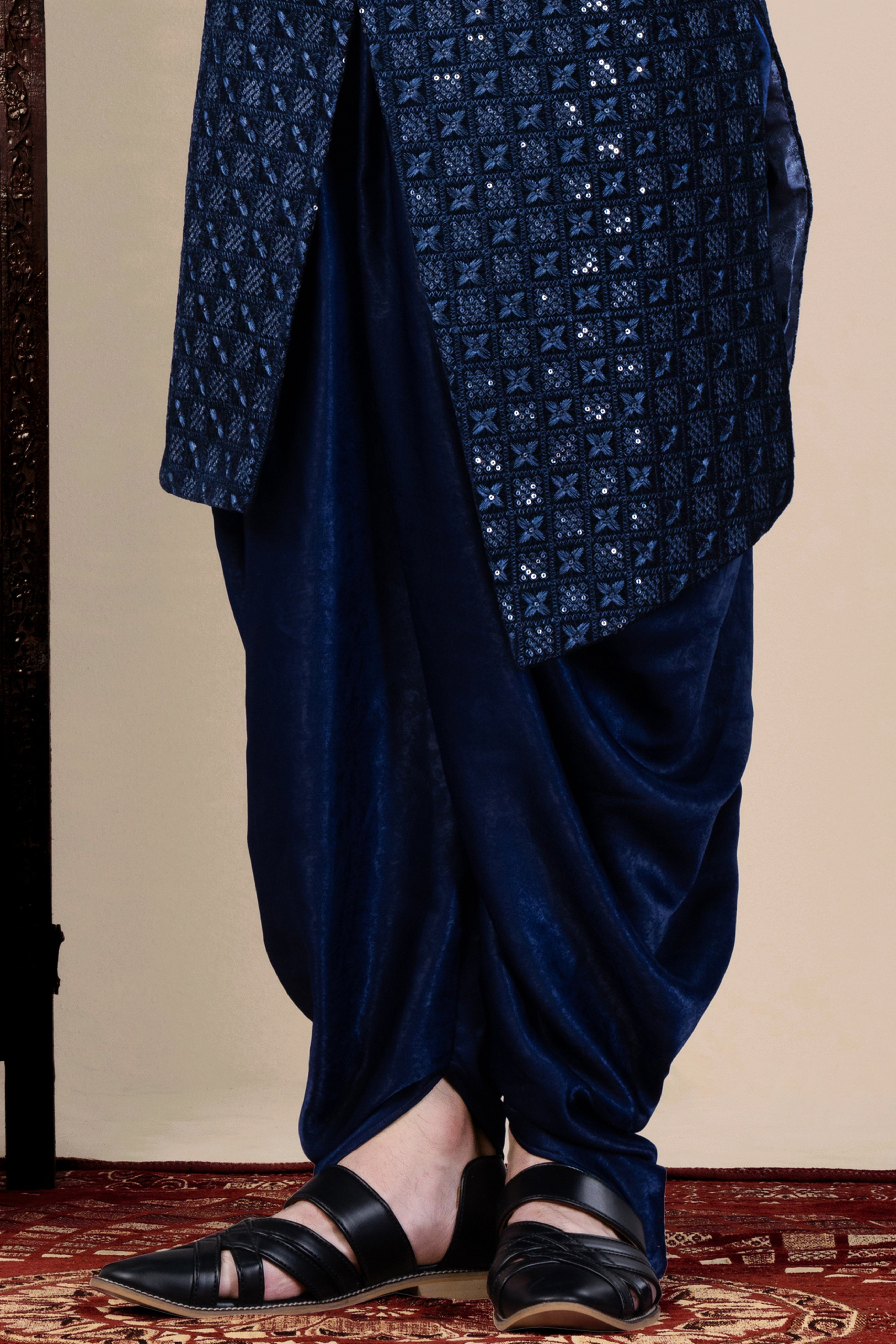 Midnight Blue Dhoti F-9312