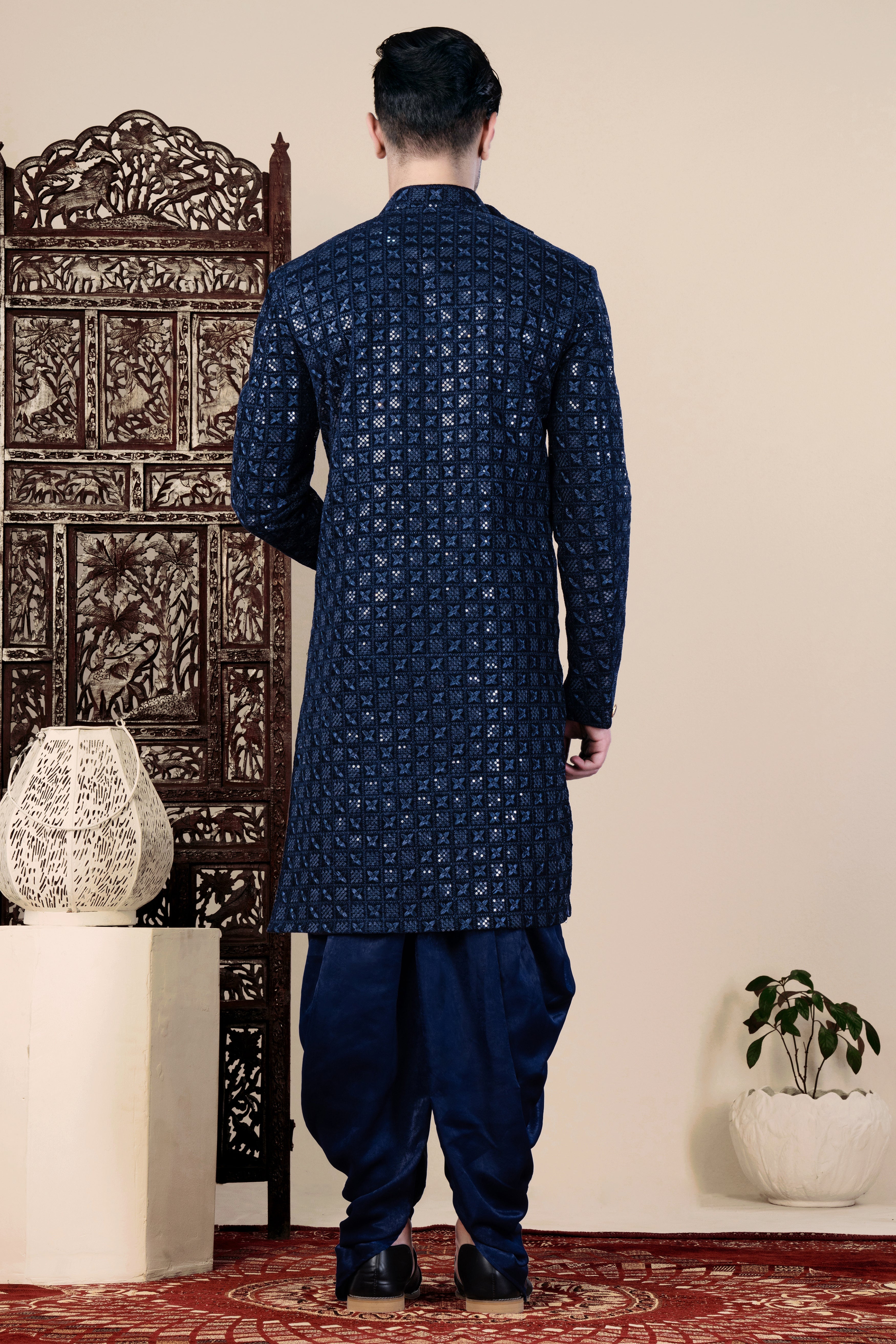 Midnight Blue Dhoti F-9312