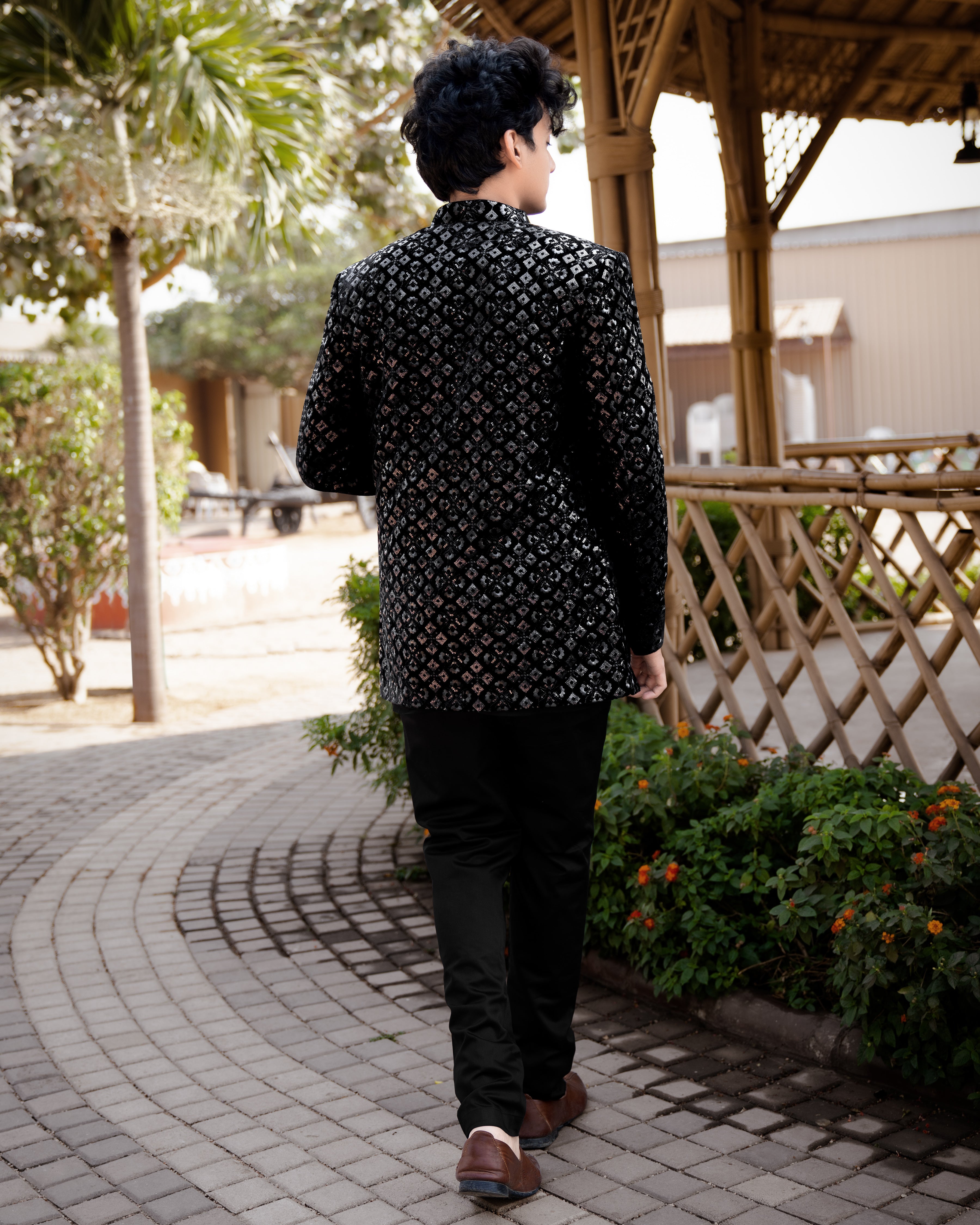 Jade Black Embroidered and Sequence Indo-western Set with Kurta Shirt and Pant SH007-SRW14-36, SH007-SRW14-38, SH007-SRW14-40, SH007-SRW14-42, SH007-SRW14-44, SH007-SRW14-46, SH007-SRW14-48, SH007-SRW14-50, SH007-SRW14-52, SH007-SRW14-54, SH007-SRW14-56, SH007-SRW14-58, SH007-SRW14-60