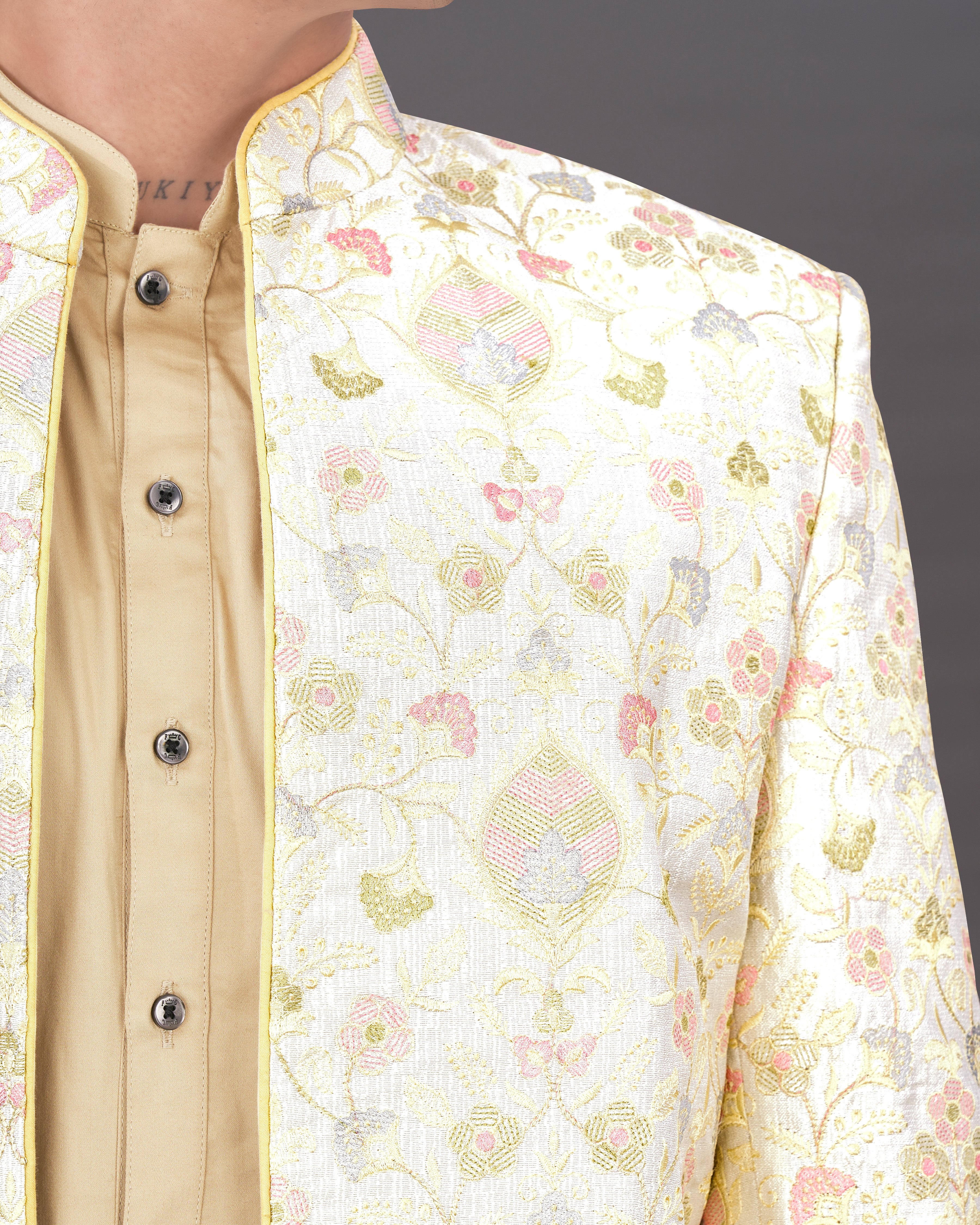 Citrine Off-White Embroidered Indo-Western with Kurta and Pants Set SHR031-SRW19-36, SHR031-SRW19-38, SHR031-SRW19-40, SHR031-SRW19-42, SHR031-SRW19-44, SHR031-SRW19-46, SHR031-SRW19-48, SHR031-SRW19-50, SHR031-SRW19-52, SHR031-SRW19-54, SHR031-SRW19-56, SHR031-SRW19-58, SHR031-SRW19-60