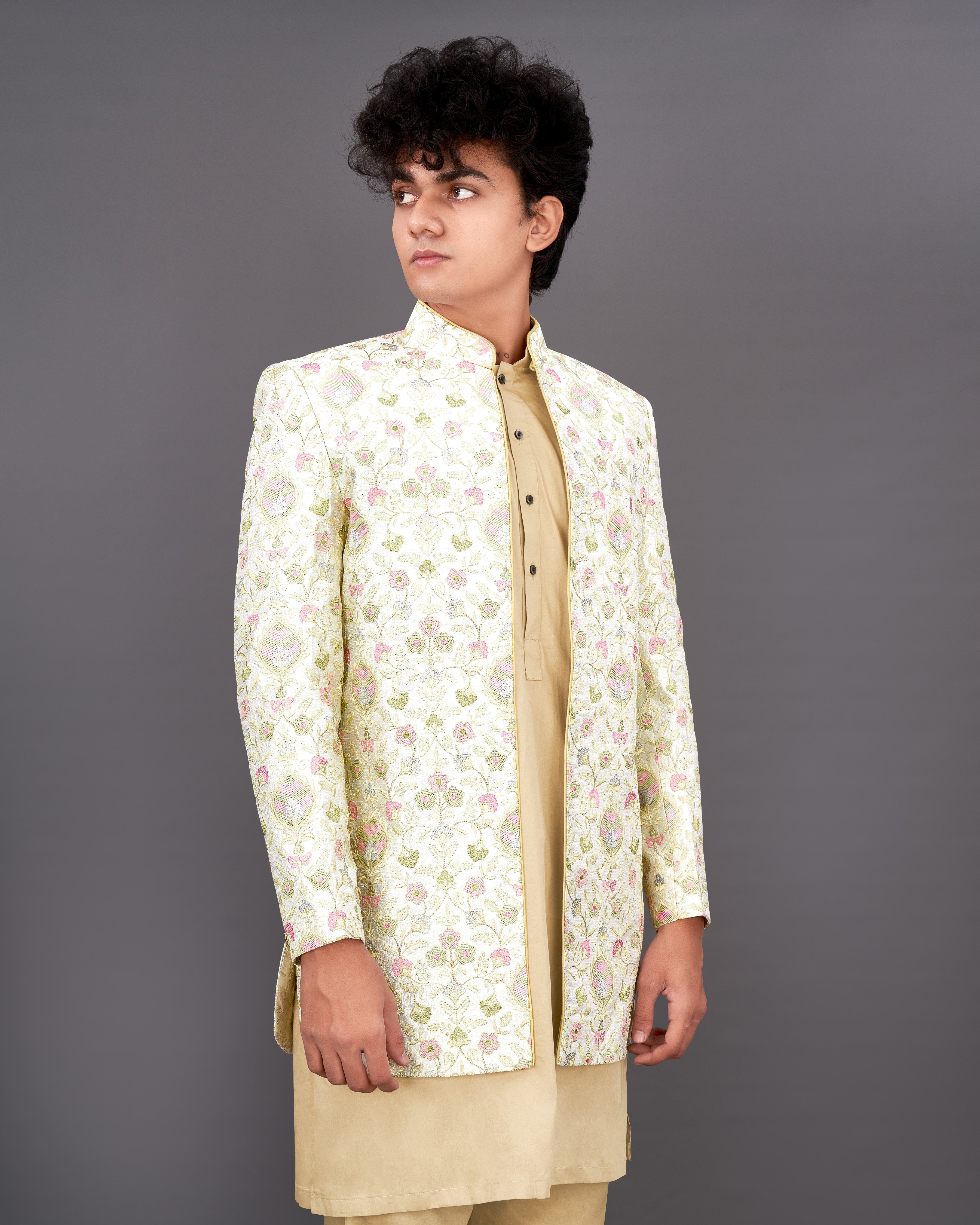 Citrine Off-White Embroidered Indo-Western with Kurta and Pants Set SHR031-SRW19-36, SHR031-SRW19-38, SHR031-SRW19-40, SHR031-SRW19-42, SHR031-SRW19-44, SHR031-SRW19-46, SHR031-SRW19-48, SHR031-SRW19-50, SHR031-SRW19-52, SHR031-SRW19-54, SHR031-SRW19-56, SHR031-SRW19-58, SHR031-SRW19-60