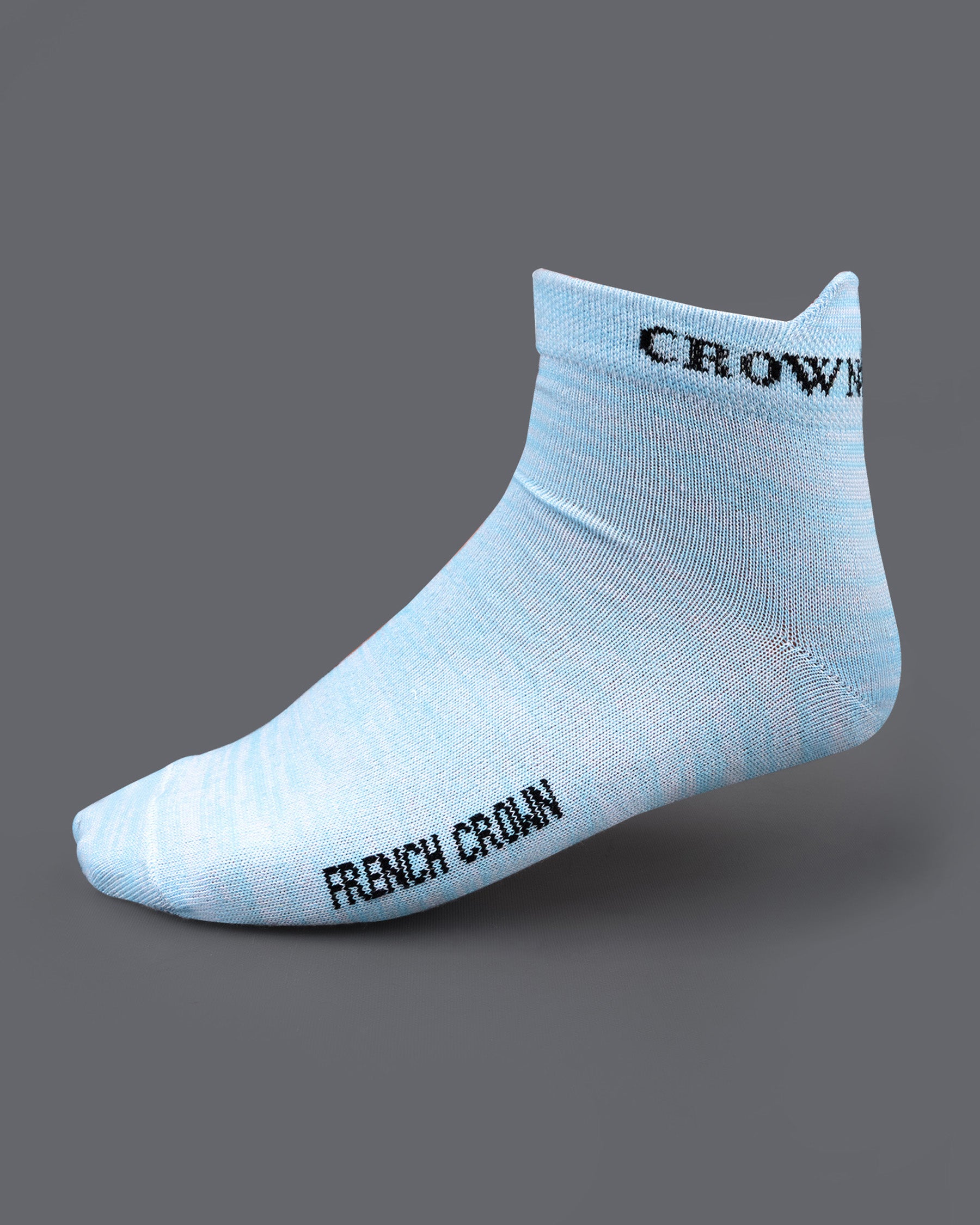 Pack of 4: Sky Blue, Navy Blue, Yellow, and green textured Premium Combed Cotton Ankle Length And No-Show socks SOC007