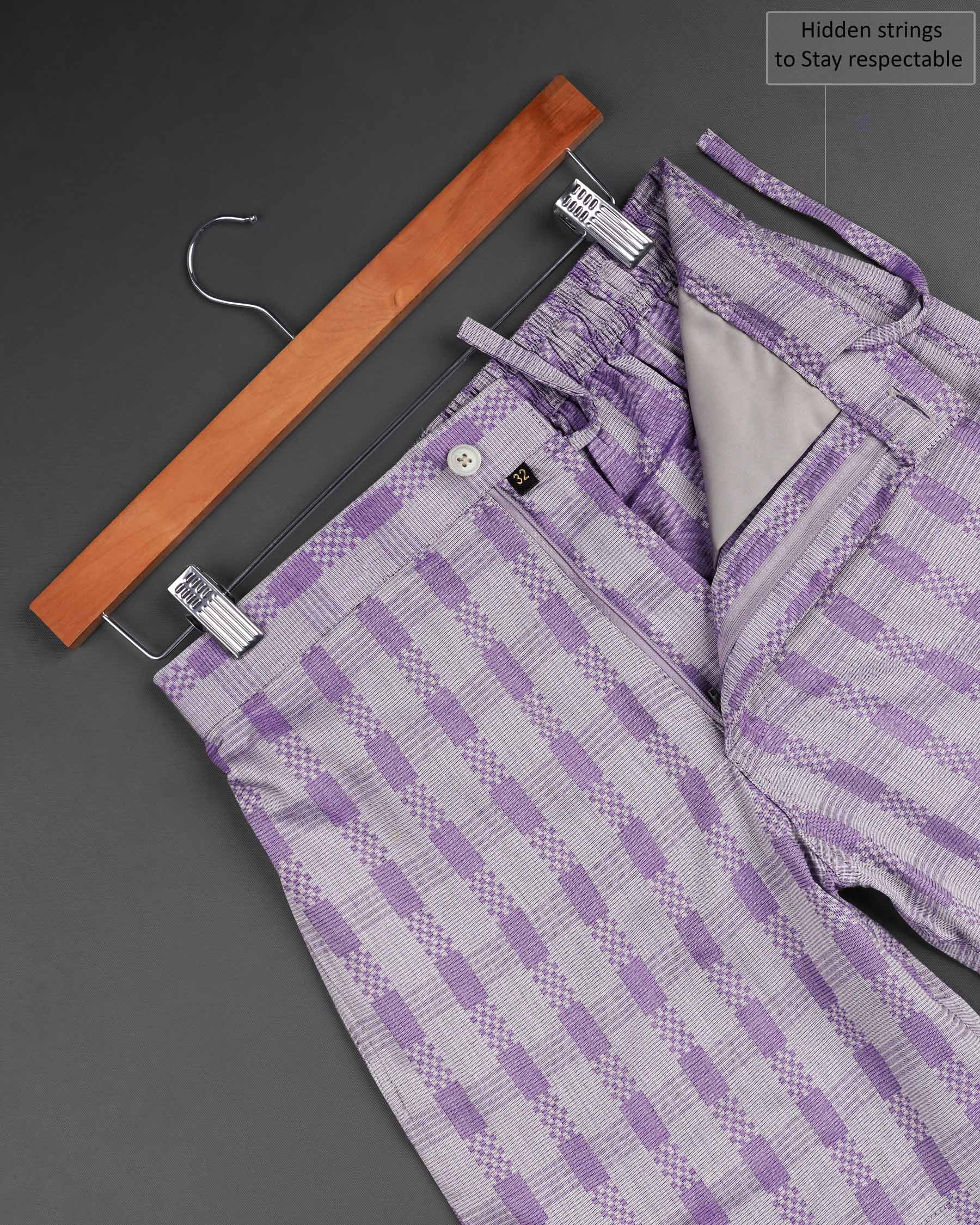 Bouquet Purple Dobby Premium Giza Cotton Checkered Shorts SR165-28, SR165-30, SR165-32, SR165-34, SR165-36, SR165-38, SR165-40, SR165-42, SR165-44