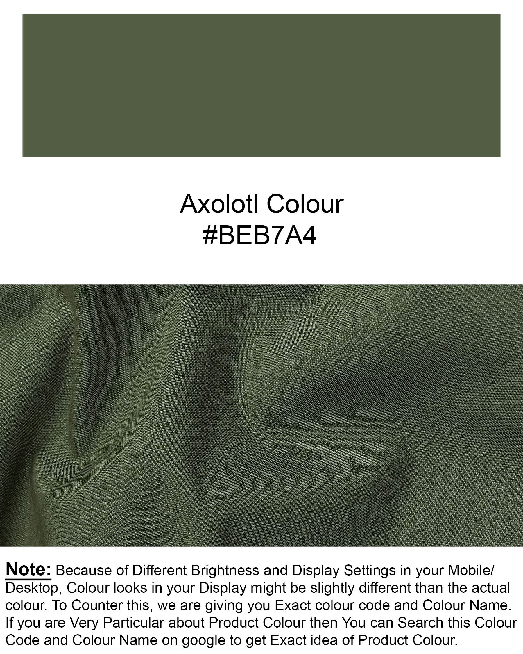 Axolotl Green Premium Cotton Shorts SR166-28, SR166-30, SR166-32, SR166-34, SR166-36, SR166-38, SR166-40, SR166-42, SR166-44