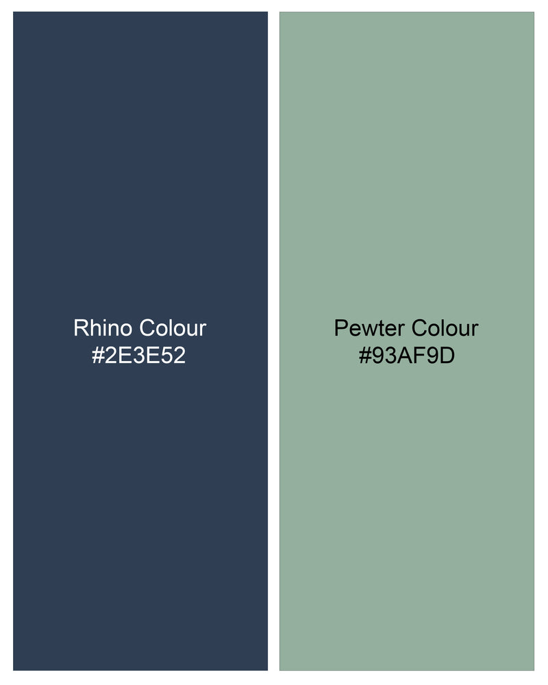 Rhino Blue and Pewter Green Mildly Distressed Whiskering Wash Denim Shorts SR216-28, SR216-30, SR216-32, SR216-34, SR216-36, SR216-38, SR216-40, SR216-42, SR216-44