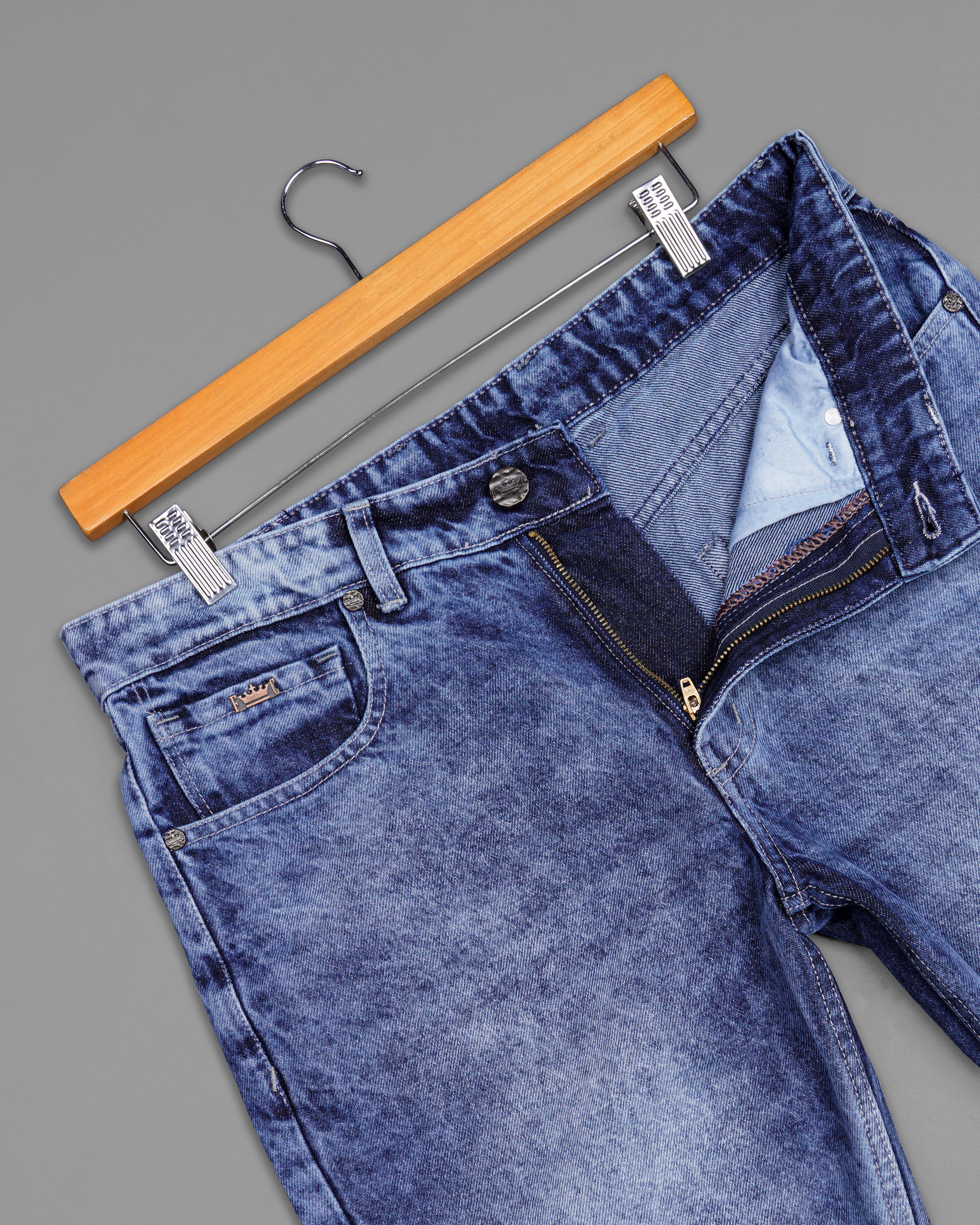 Rhino and Glacier Blue Stone Wash Denim Shorts SR218-28, SR218-30, SR218-32, SR218-34, SR218-36, SR218-38, SR218-40, SR218-42, SR218-44