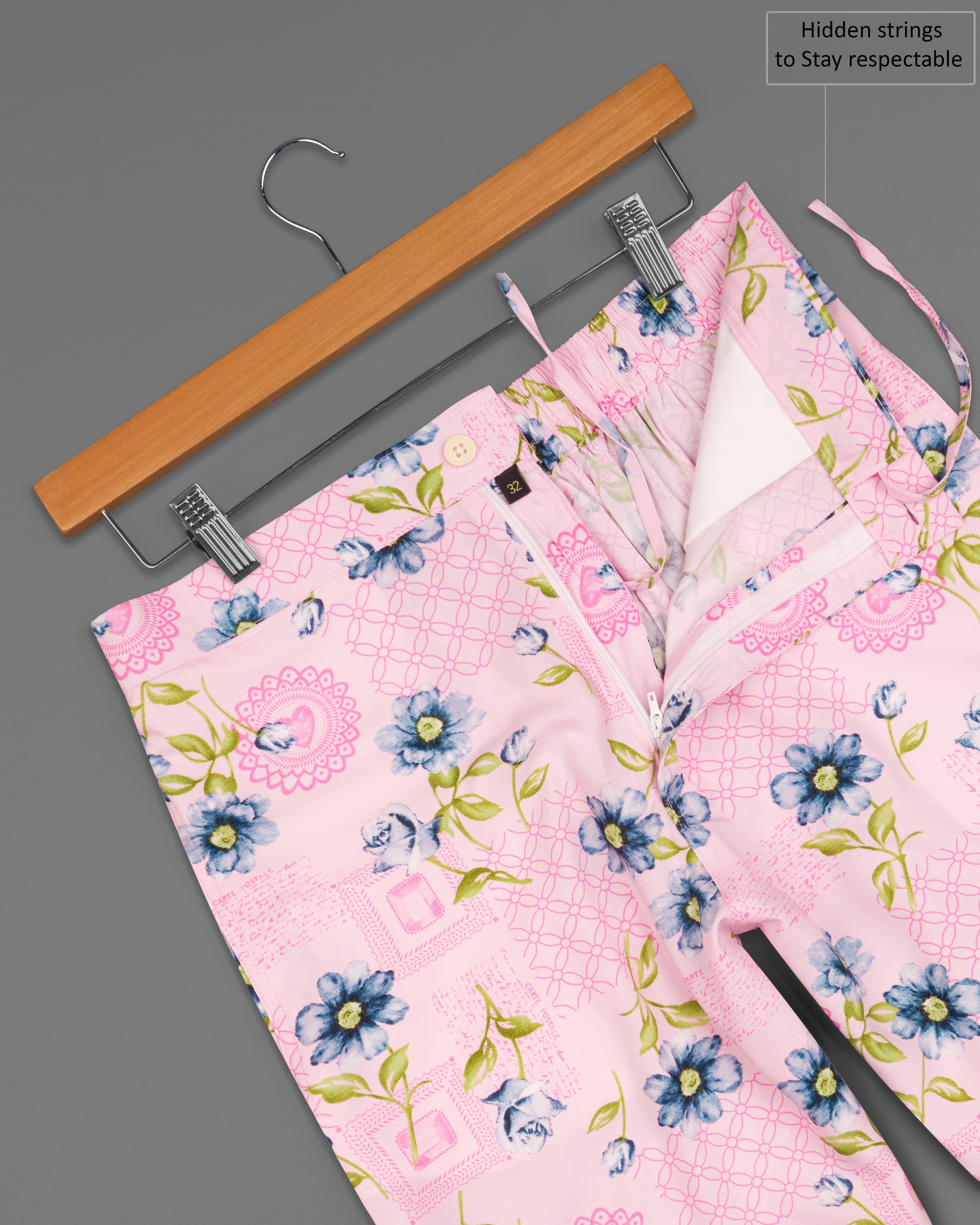 Azalea Pink Multicolour Floral Printed Premium Cotton Shorts SR229-28, SR229-30, SR229-32, SR229-34, SR229-36, SR229-38, SR229-40, SR229-42, SR229-44