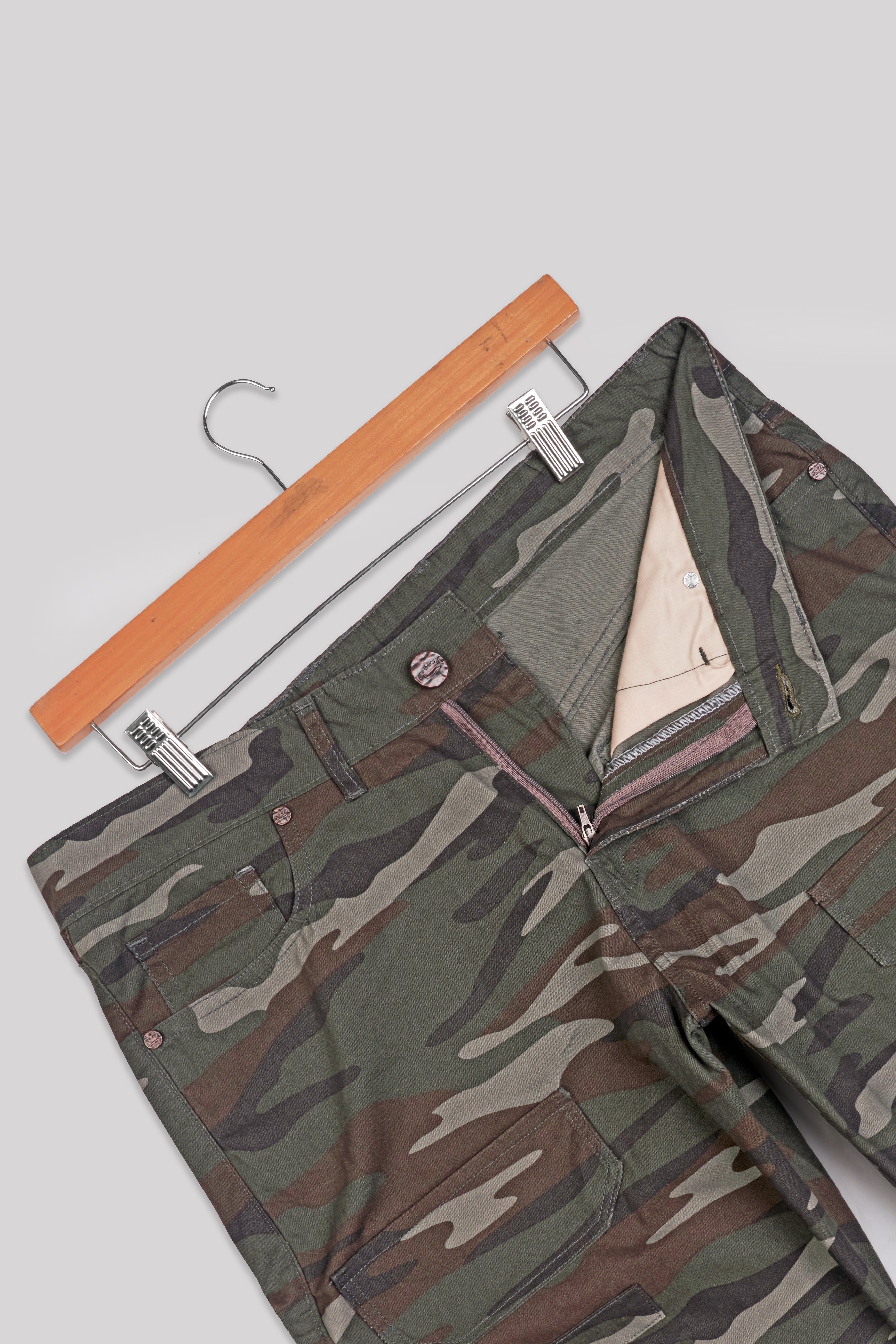 Tuscan Brown and Wenge Green Camouflage Cargo Shorts SR274-28, SR274-30, SR274-32, SR274-34, SR274-36, SR274-38, SR274-40, SR274-42, SR274-44
