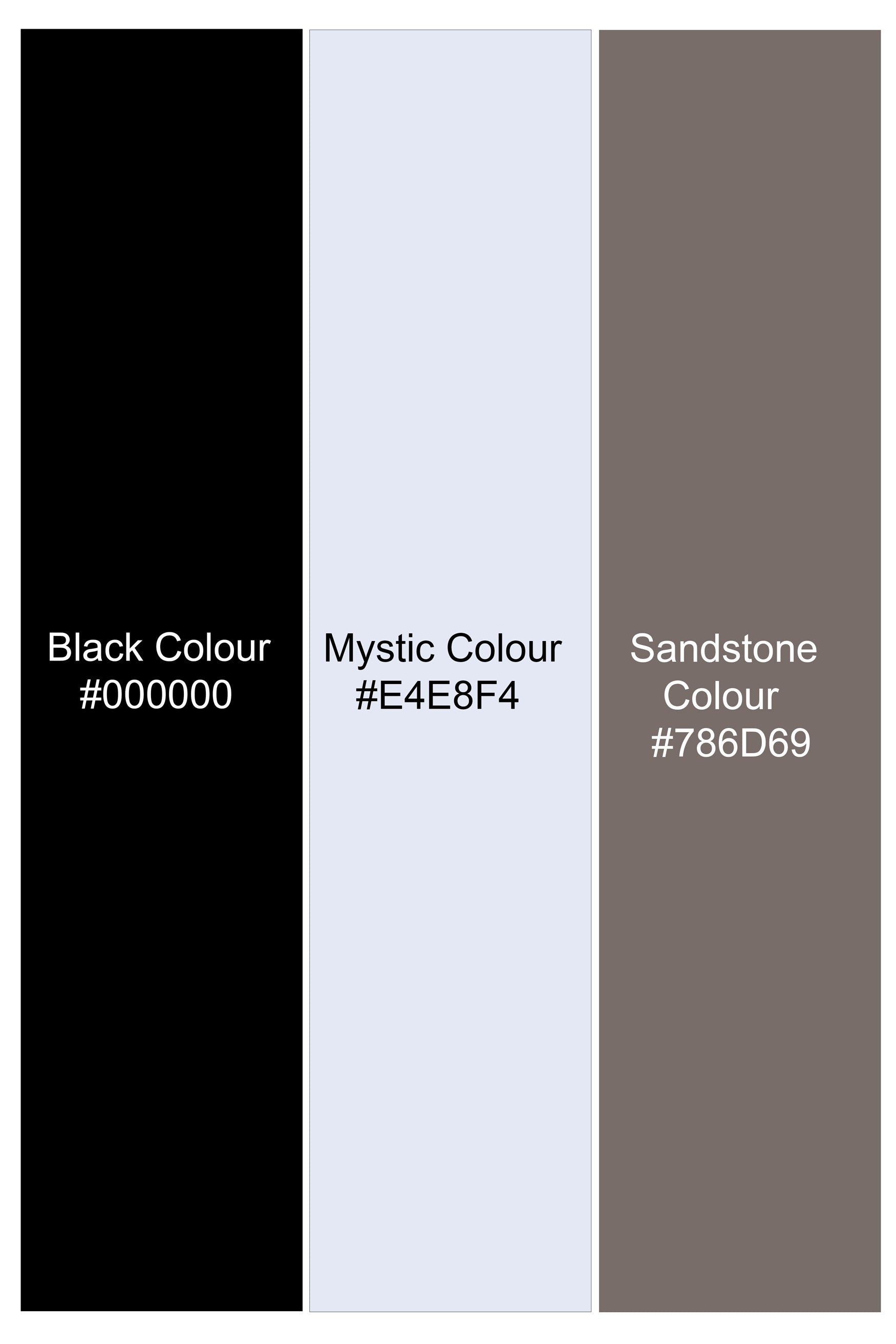 Jade Black and Mystic Gray Floral Printed Premium Tencel Shorts SR401-28, SR401-30, SR401-32, SR401-34, SR401-36, SR401-38, SR401-40, SR401-42, SR401-44