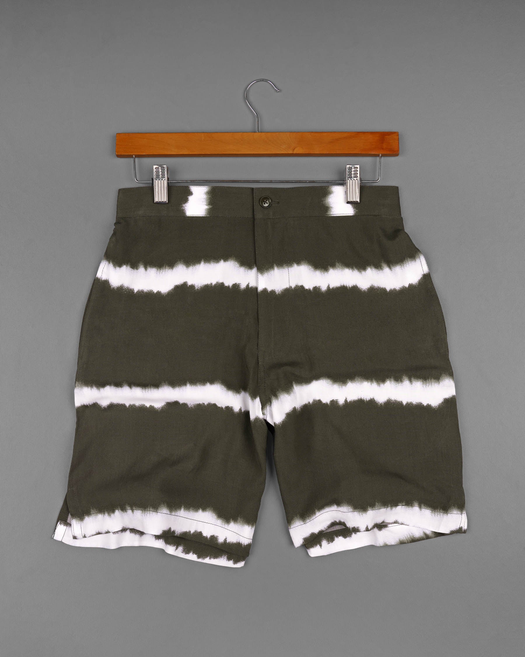 Rangitoto with White Striped Premium Tencel Shorts SR122-28, SR122-30, SR122-32, SR122-34, SR122-36, SR122-38, SR122-40, SR122-42, SR122-44