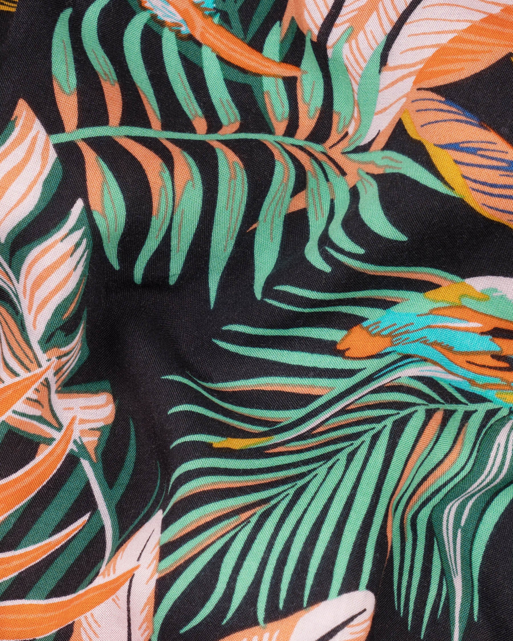 Jade Black Tropical Printed Premium Tencel Shorts SR137-28, SR137-30, SR137-32, SR137-34, SR137-36, SR137-38, SR137-40, SR137-42, SR137-44