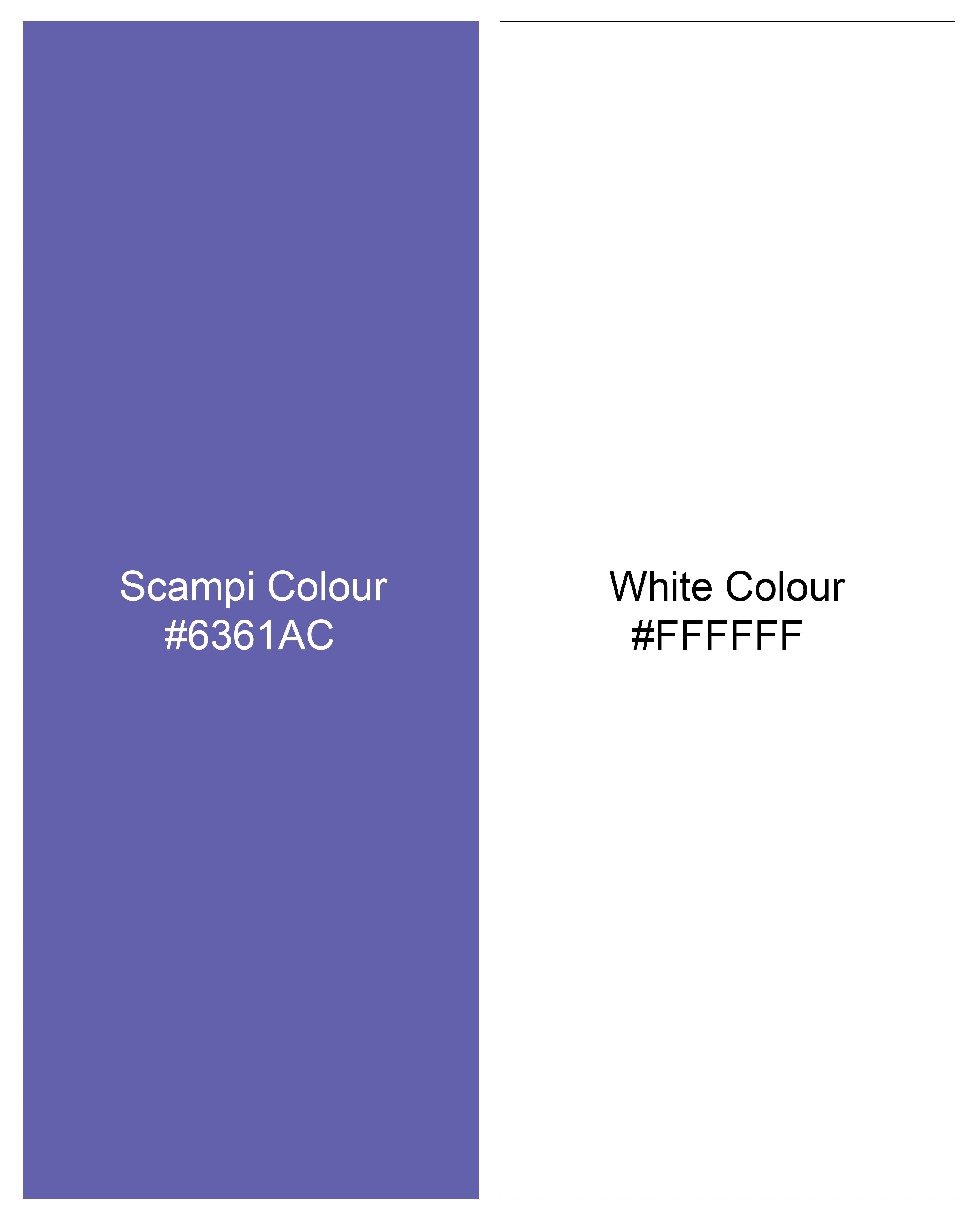 Bright White and Scampi Blue Striped Premium Cotton Shorts SR251-28, SR251-30, SR251-32, SR251-34, SR251-36, SR251-38, SR251-40, SR251-42, SR251-44