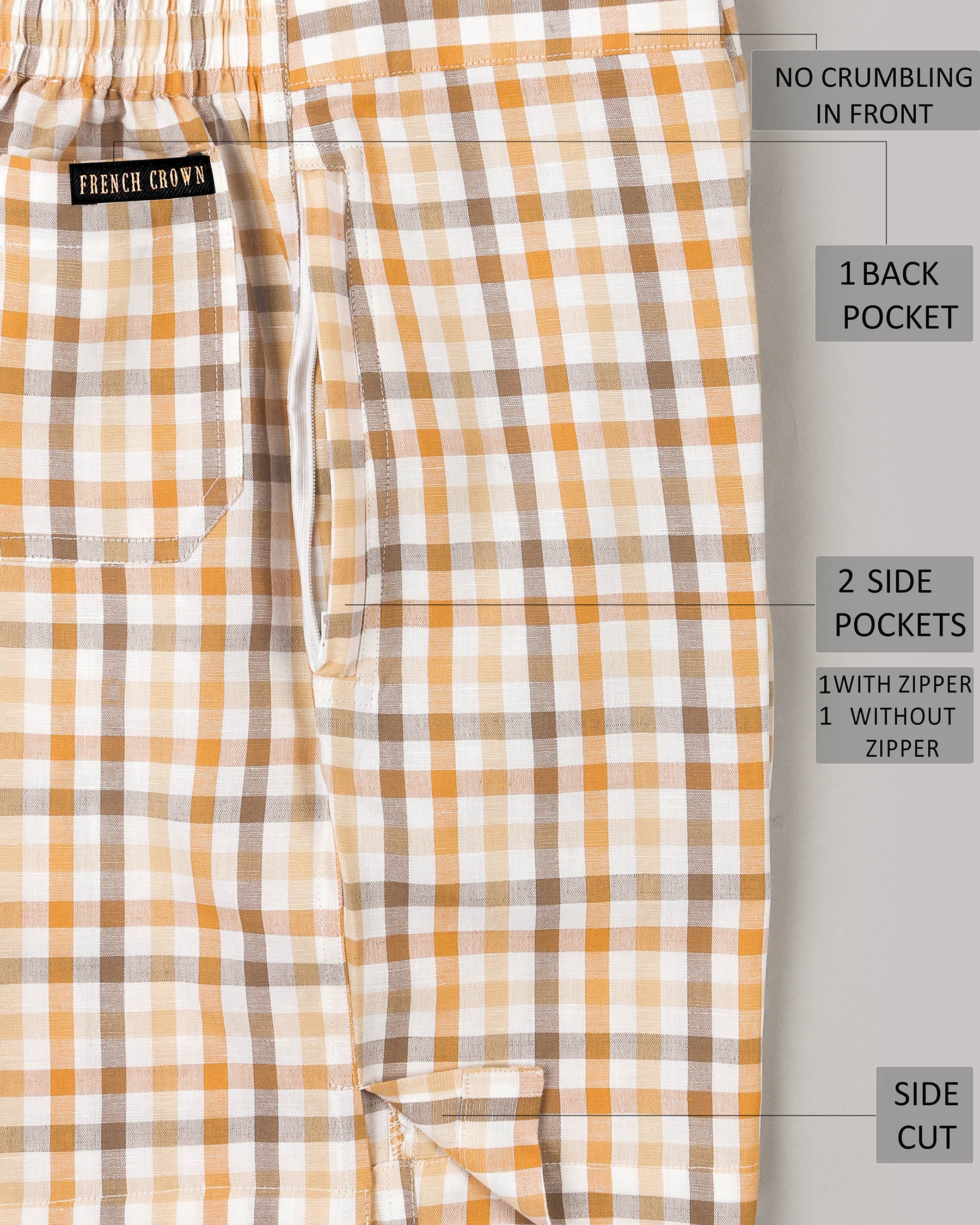 ORANGE PLAID PREMIUM LINEN
Shorts