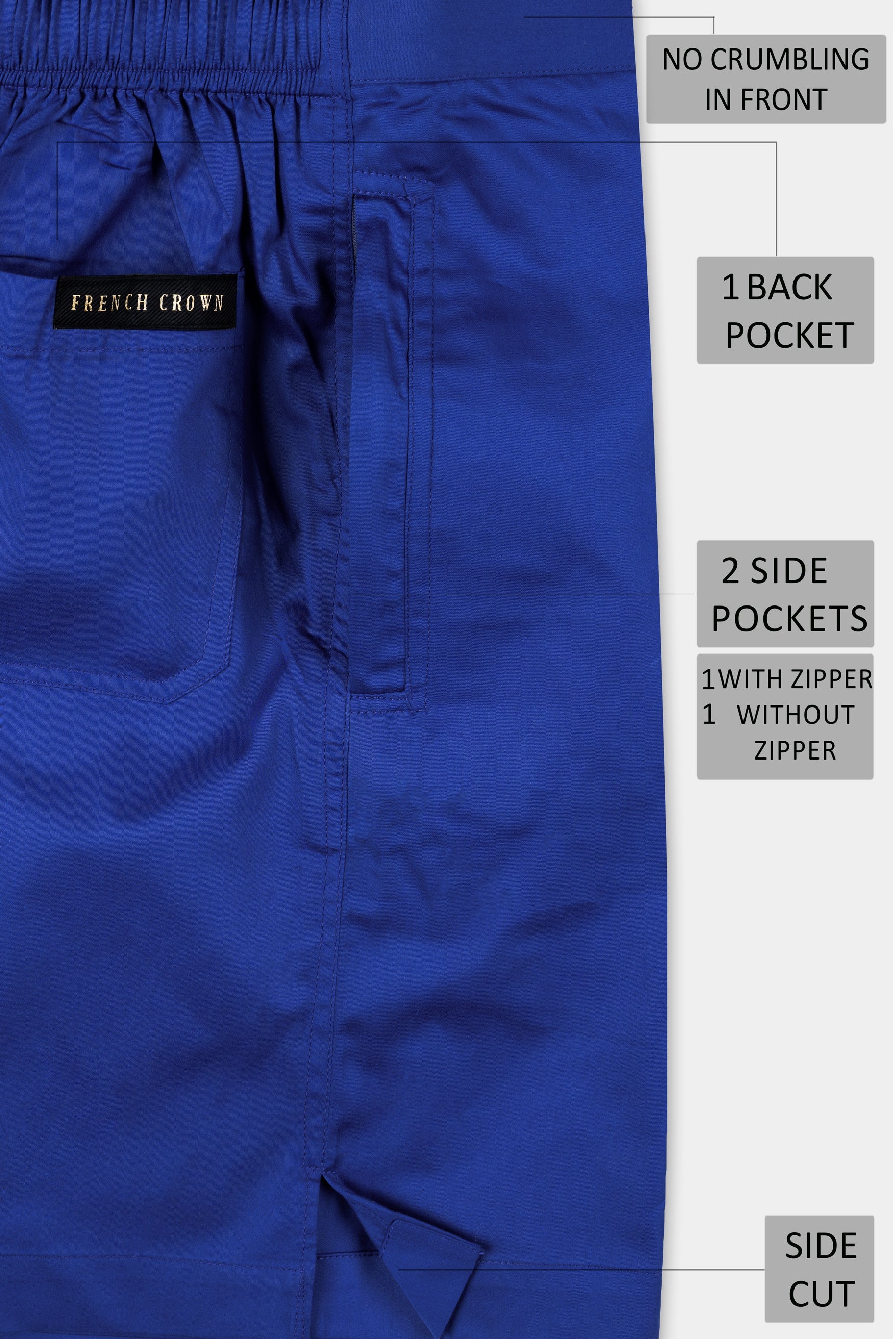 Indigo Blue Super Soft Premium Cotton Short