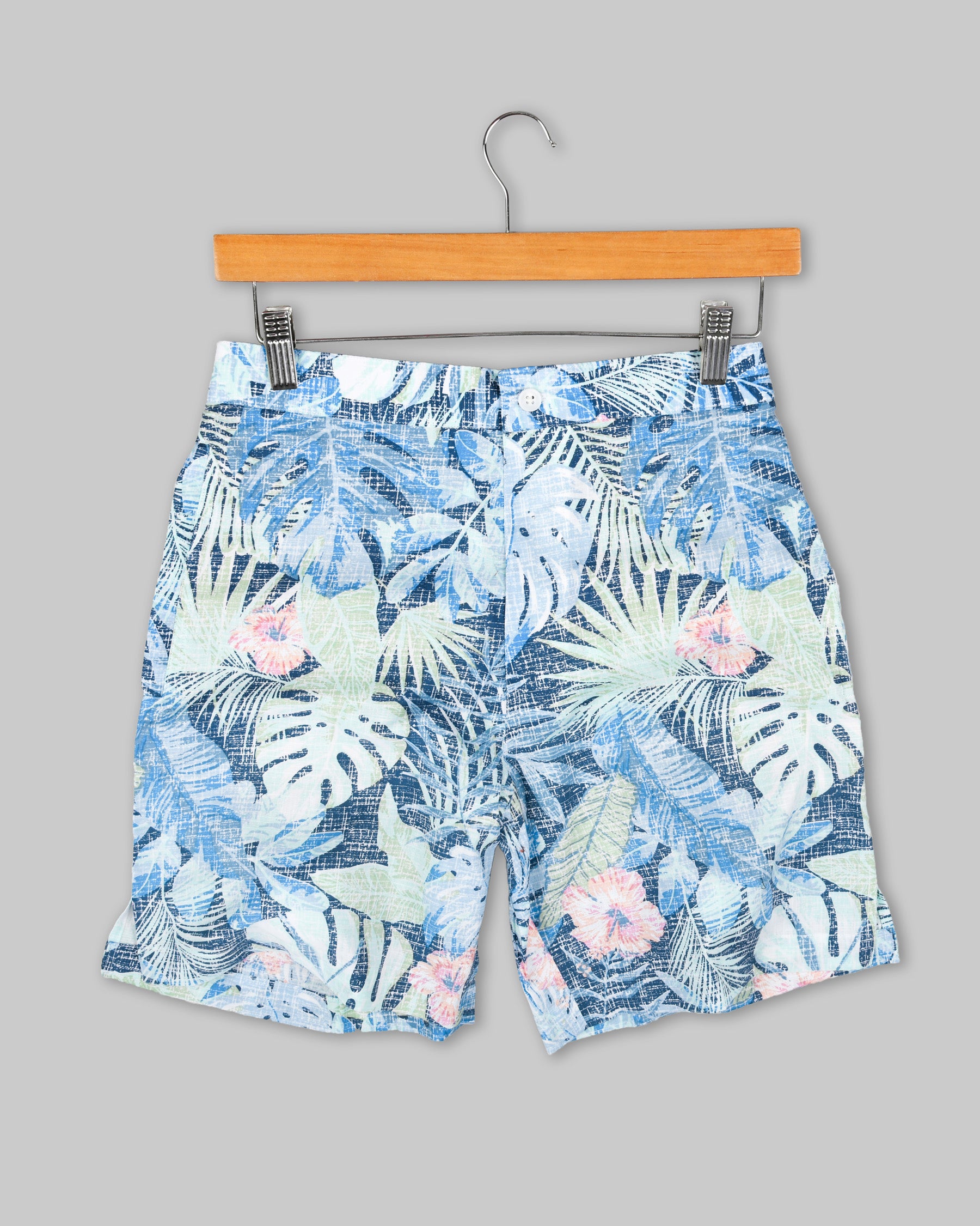 Sky Leaves Printed Premium Cotton Shorts SR64-32, SR64-34, SR64-36, SR64-42, SR64-44, SR64-38, SR64-40, SR64-28, SR64-30