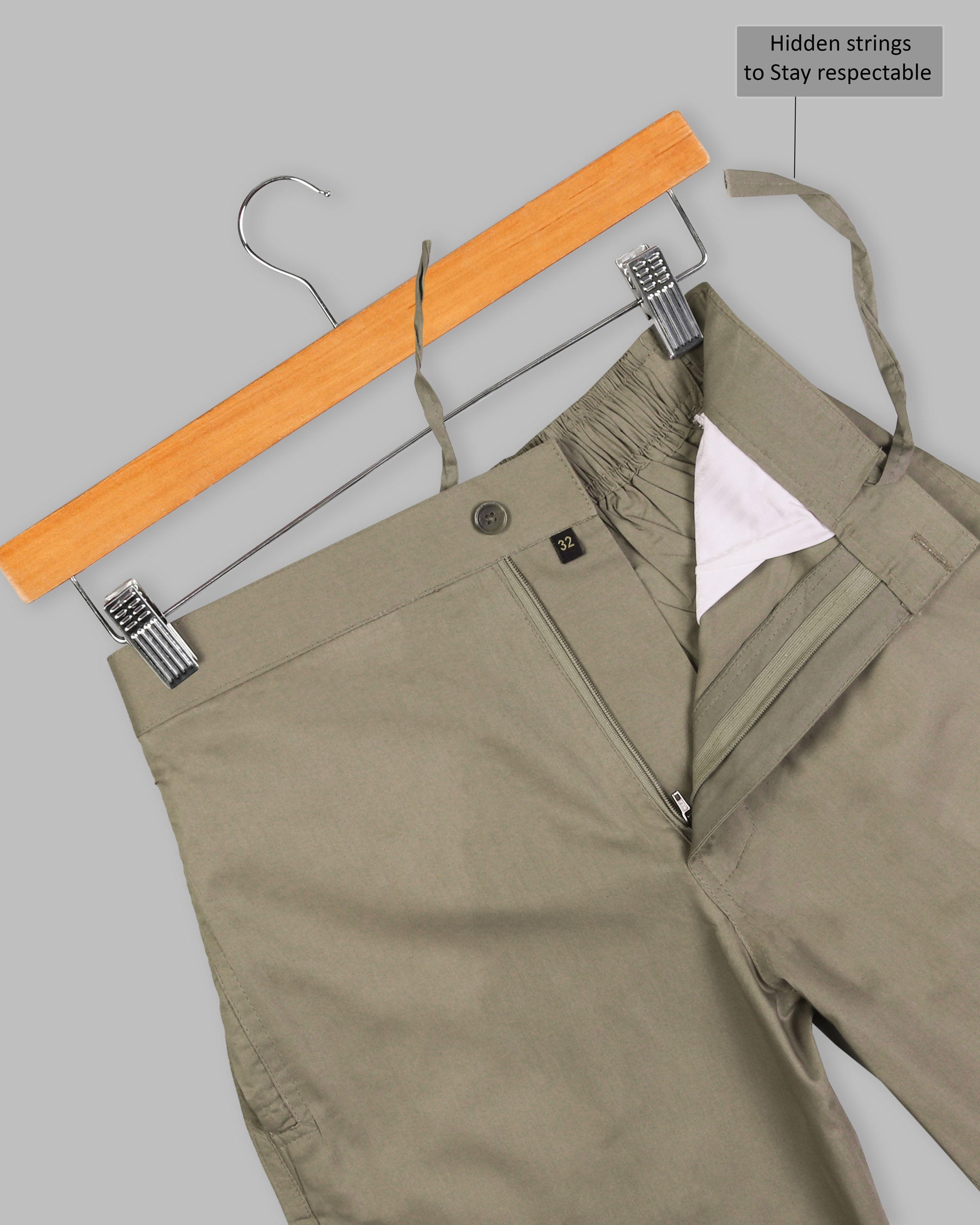 Greenish Brown Premium Cotton Shorts SR84-28, SR84-34, SR84-36, SR84-40, SR84-44, SR84-30, SR84-32, SR84-38, SR84-42