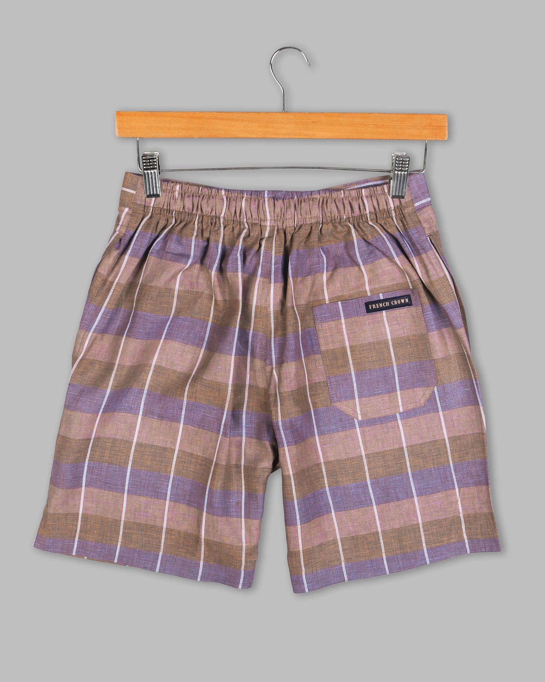 Sand Dune Multicolour White Striped Premium Linen Shorts SR90-28, SR90-30, SR90-34, SR90-44, SR90-38, SR90-36, SR90-40, SR90-42, SR90-32